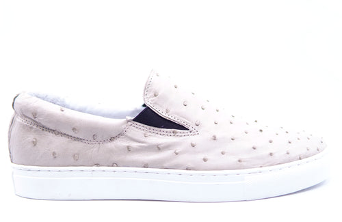 Beige Ostrich Slip On Sneaker US 9 image 0