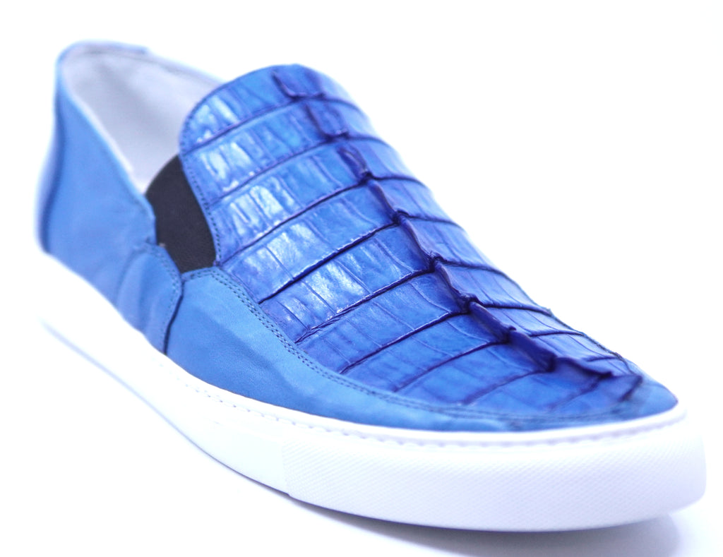 Crocodile Tail and Leather Slip-On Sneaker image 2
