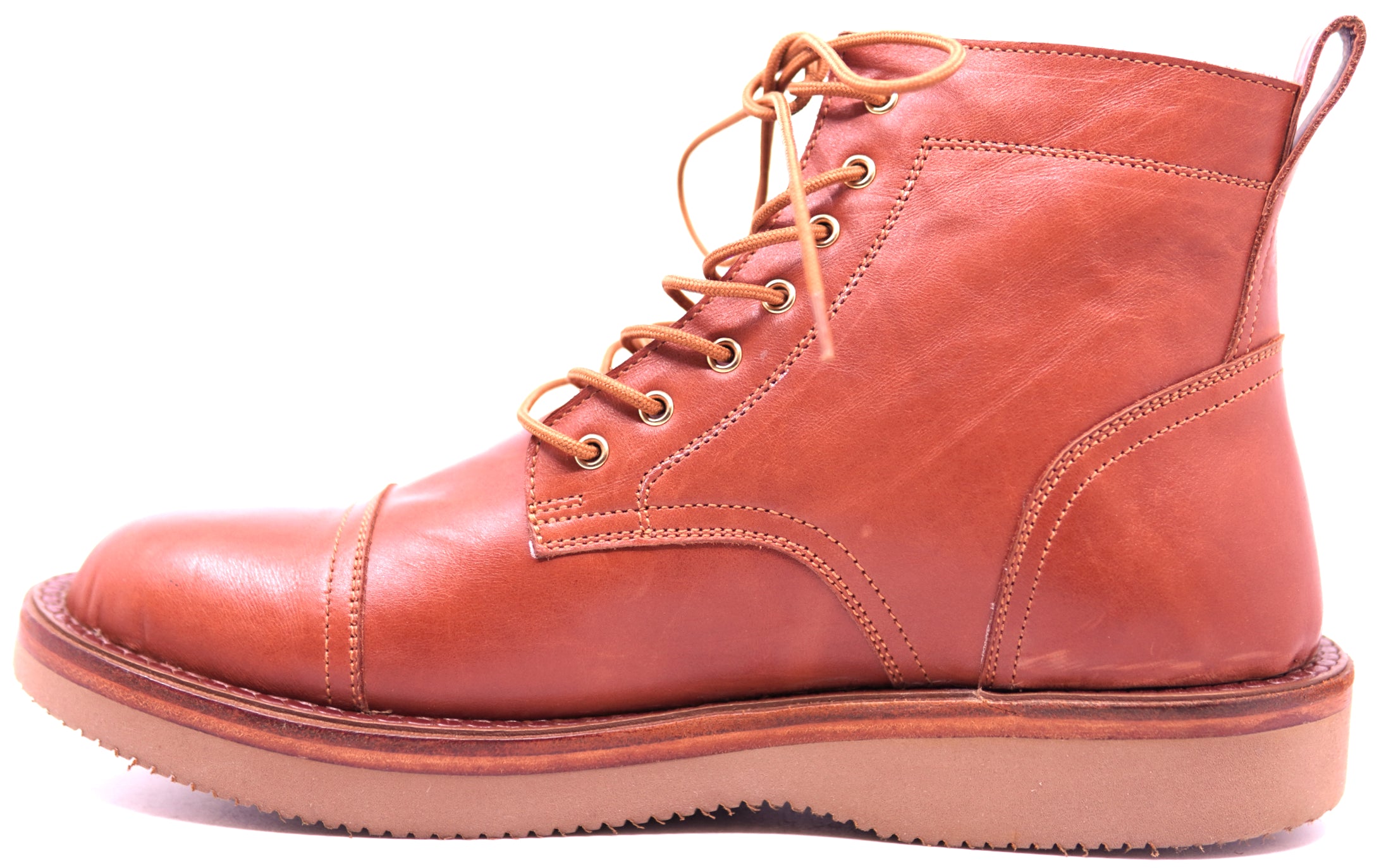 Genuine Leather Cap Toe Boots image 1