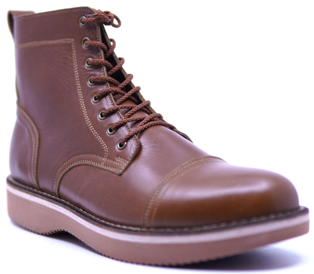 Genuine Leather Cap Toe Boots 9.5-US Men's image 2