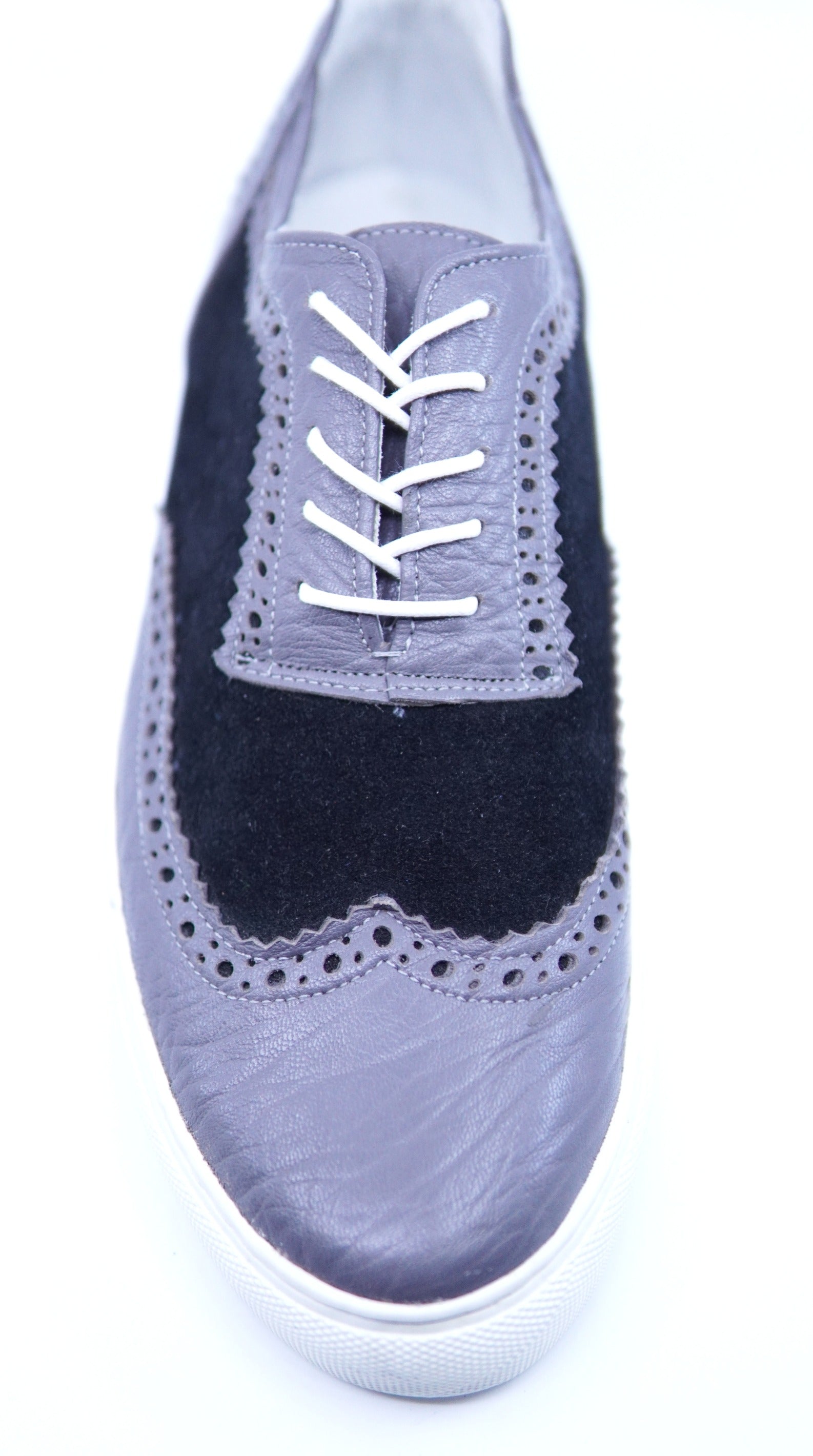 Genuine Leather and Suede Sneakers US 9.5 image 1