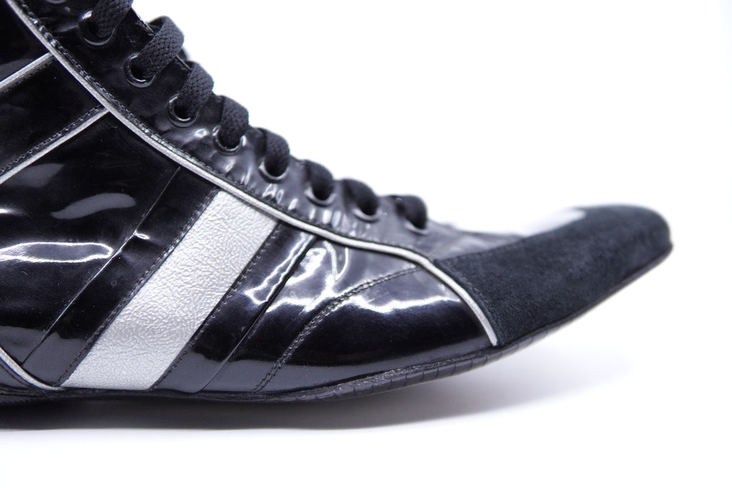 Black Patent Leather Boxing Sneaker image 1