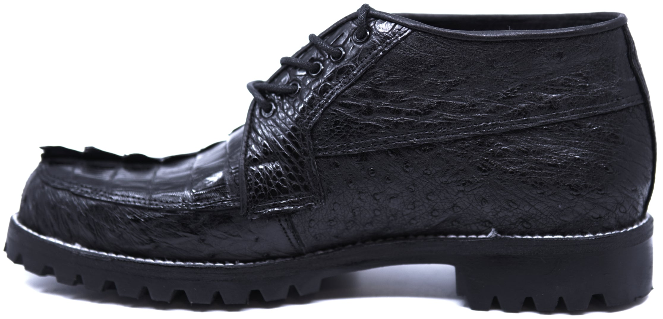 Caiman Tail & Ostrich Ankle Boots 8D image 1