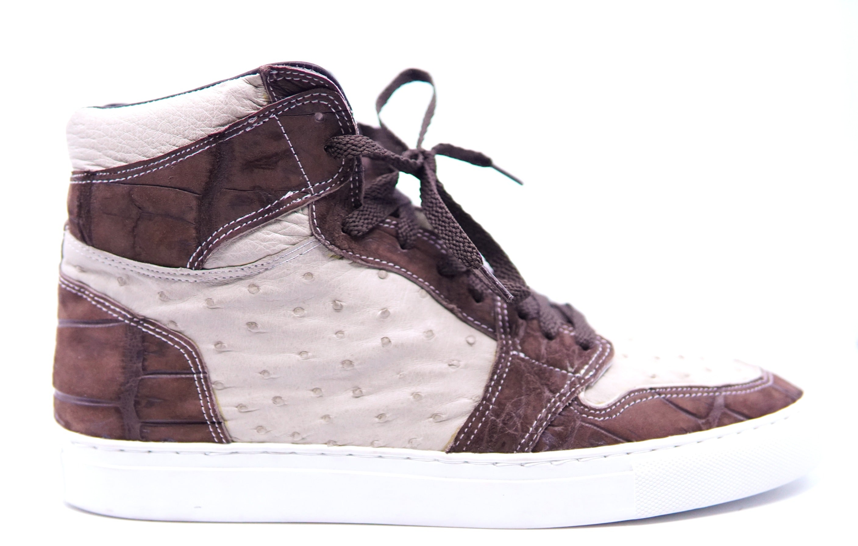 Alligator and Ostrich High Top Sneaker US 10 image 0