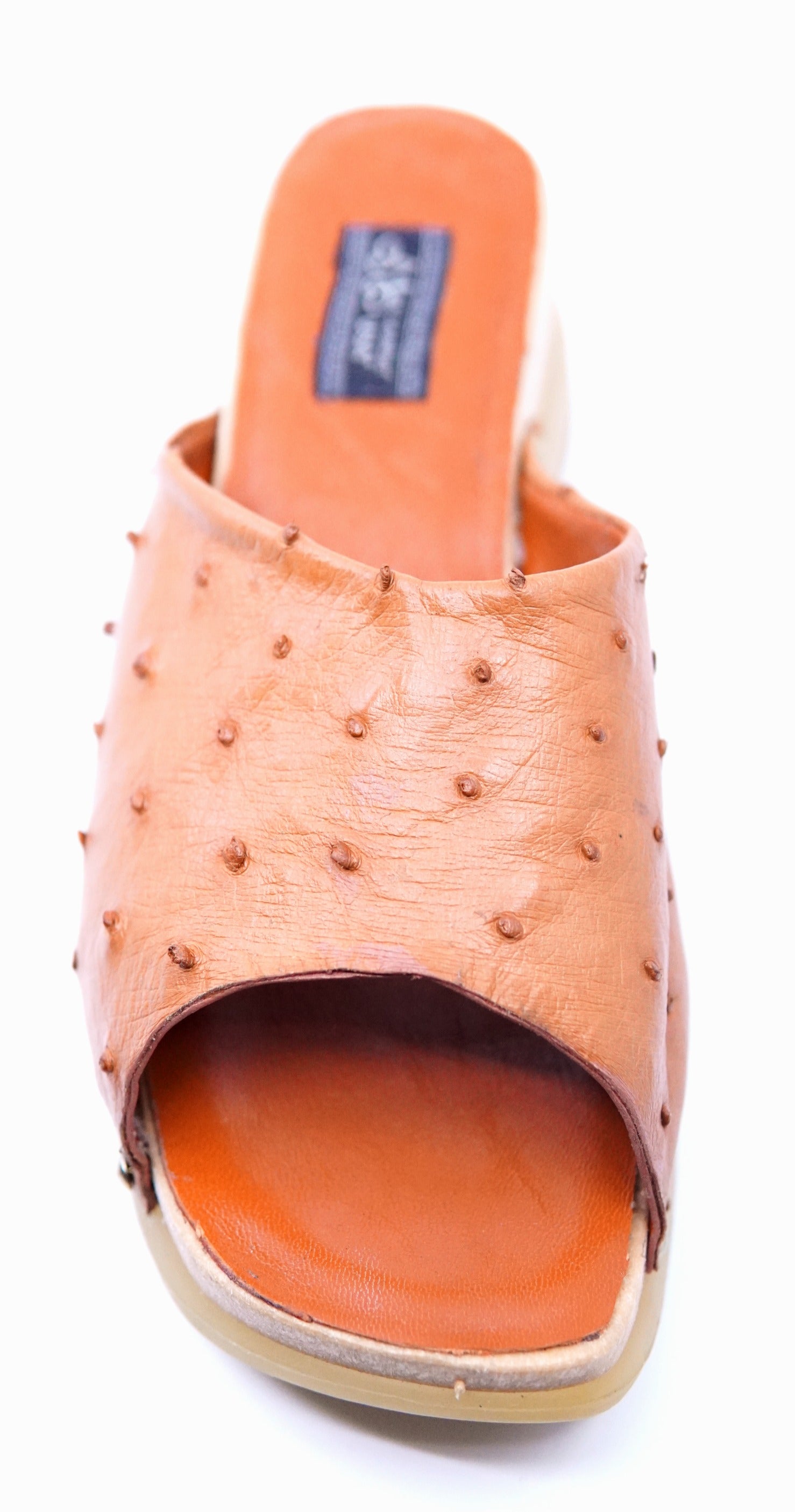 Cognac Ostrich Clog US Women's 11 image 1