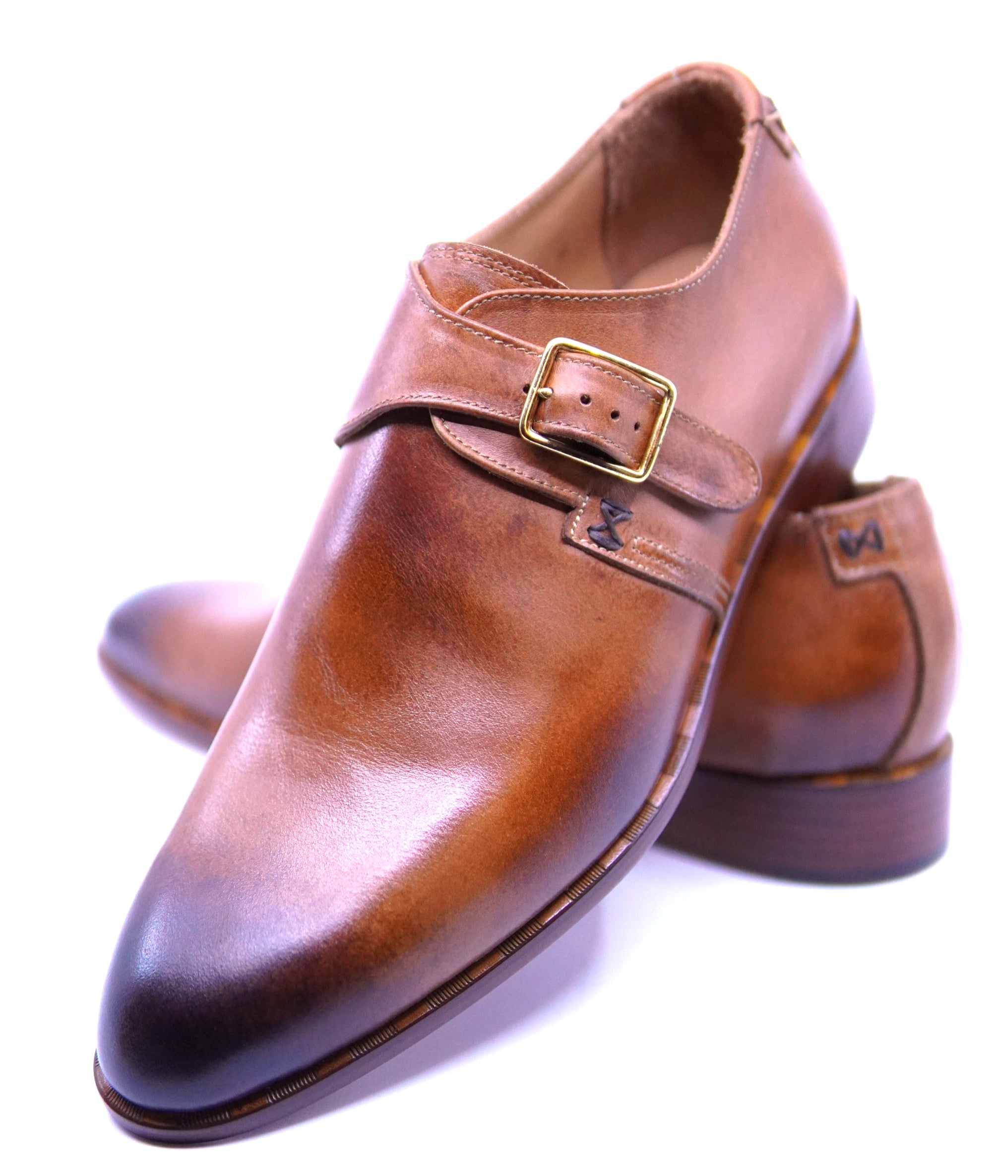 Cognac Monk Strap Dress Shoes image 5