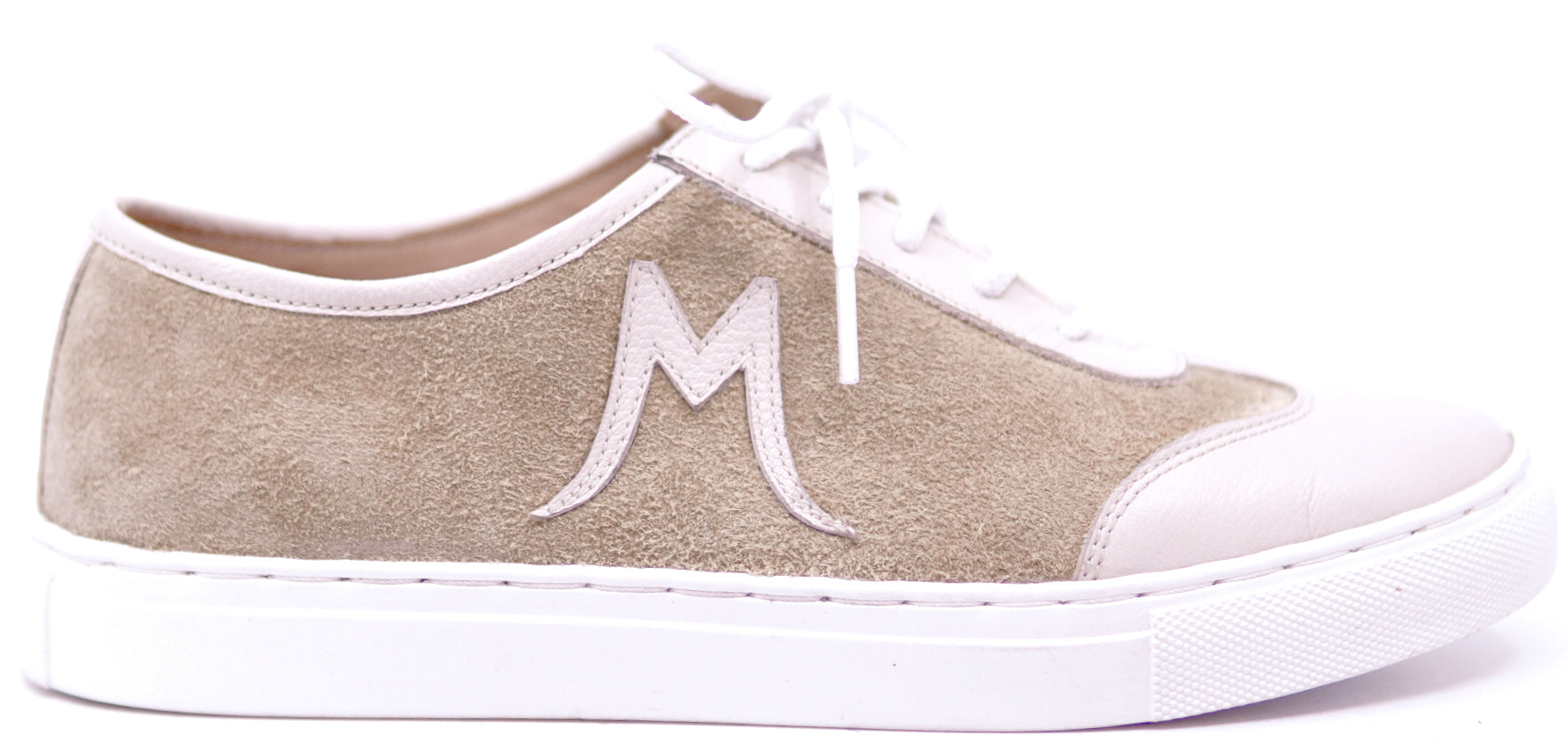 Genuine Tan Brown Suede & Beige Leather 6.5- US Women's image 0
