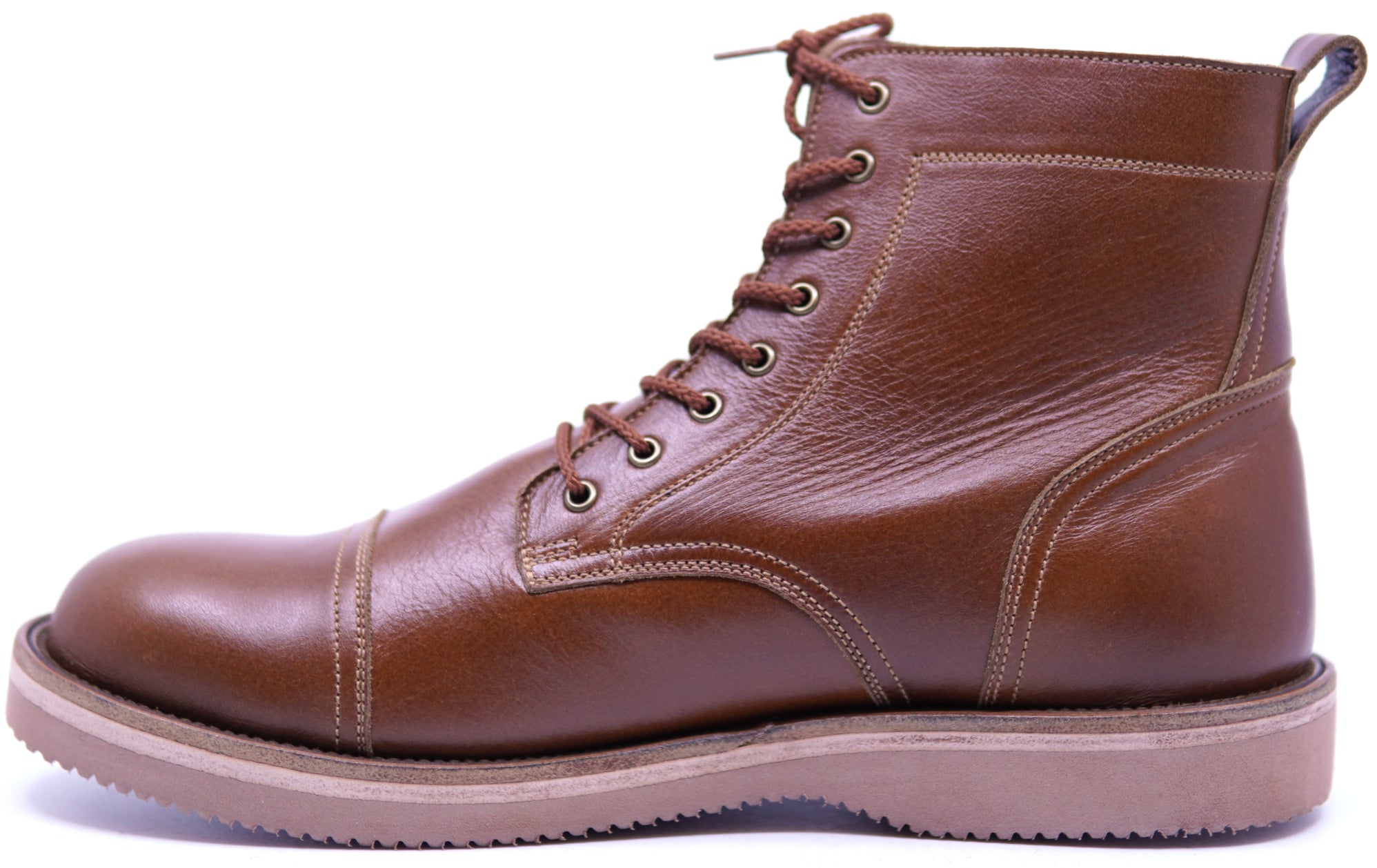Genuine Leather Cap Toe Boots 10-US Men's image 1
