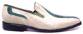 Genuine Beige Lizard & Green Alligator Loafer 12-US Men's image 0