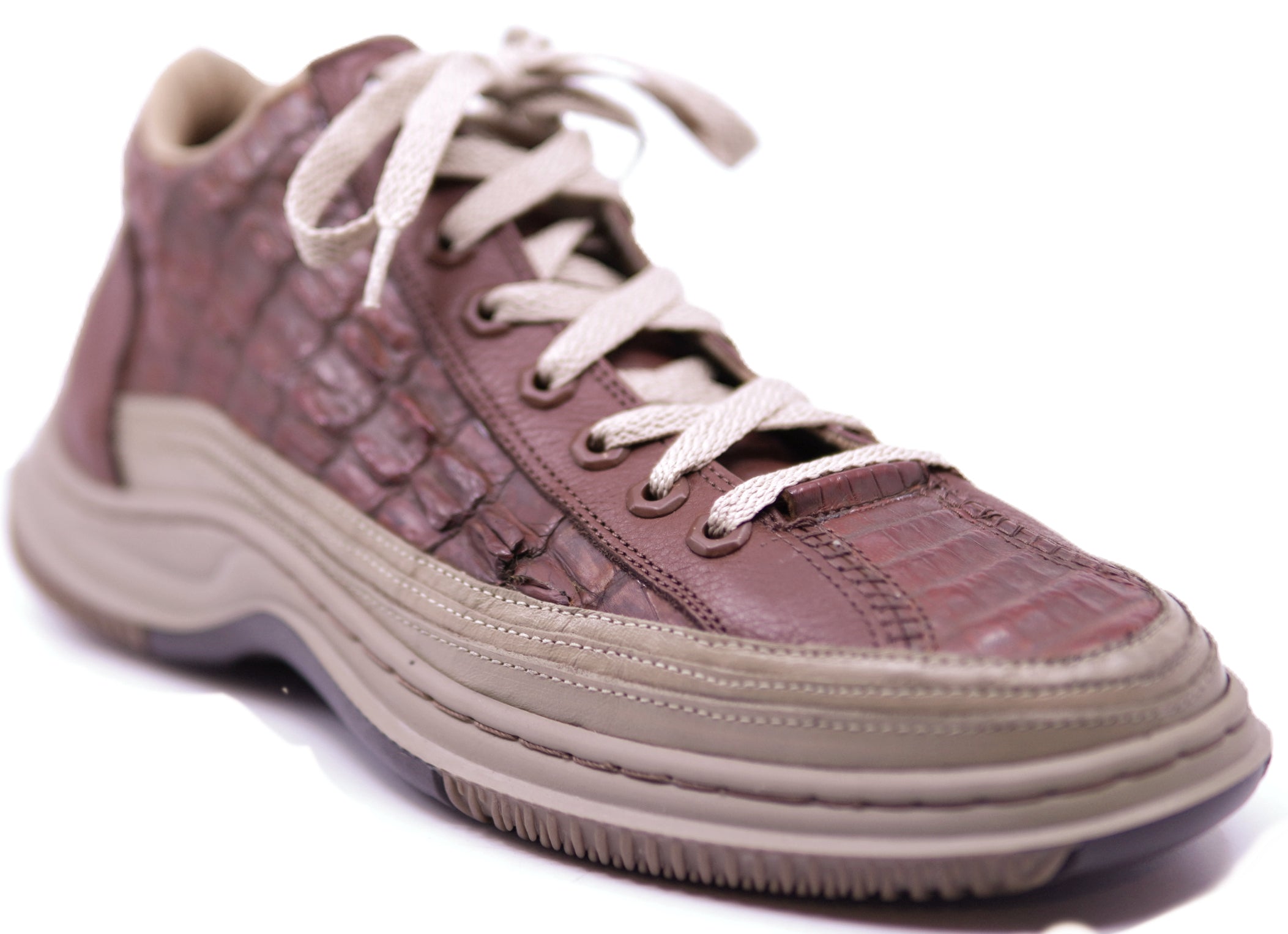 Crocodile Tail & Leather Sneaker image 2