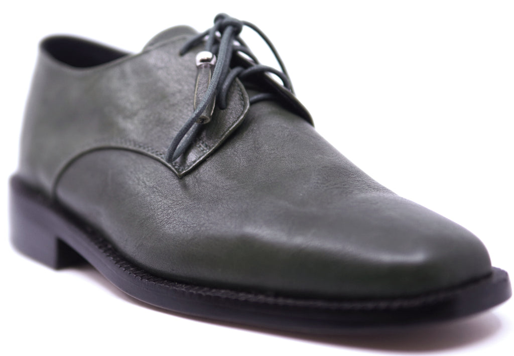 Genuine Forest Green Leather Dress Shoe image 2