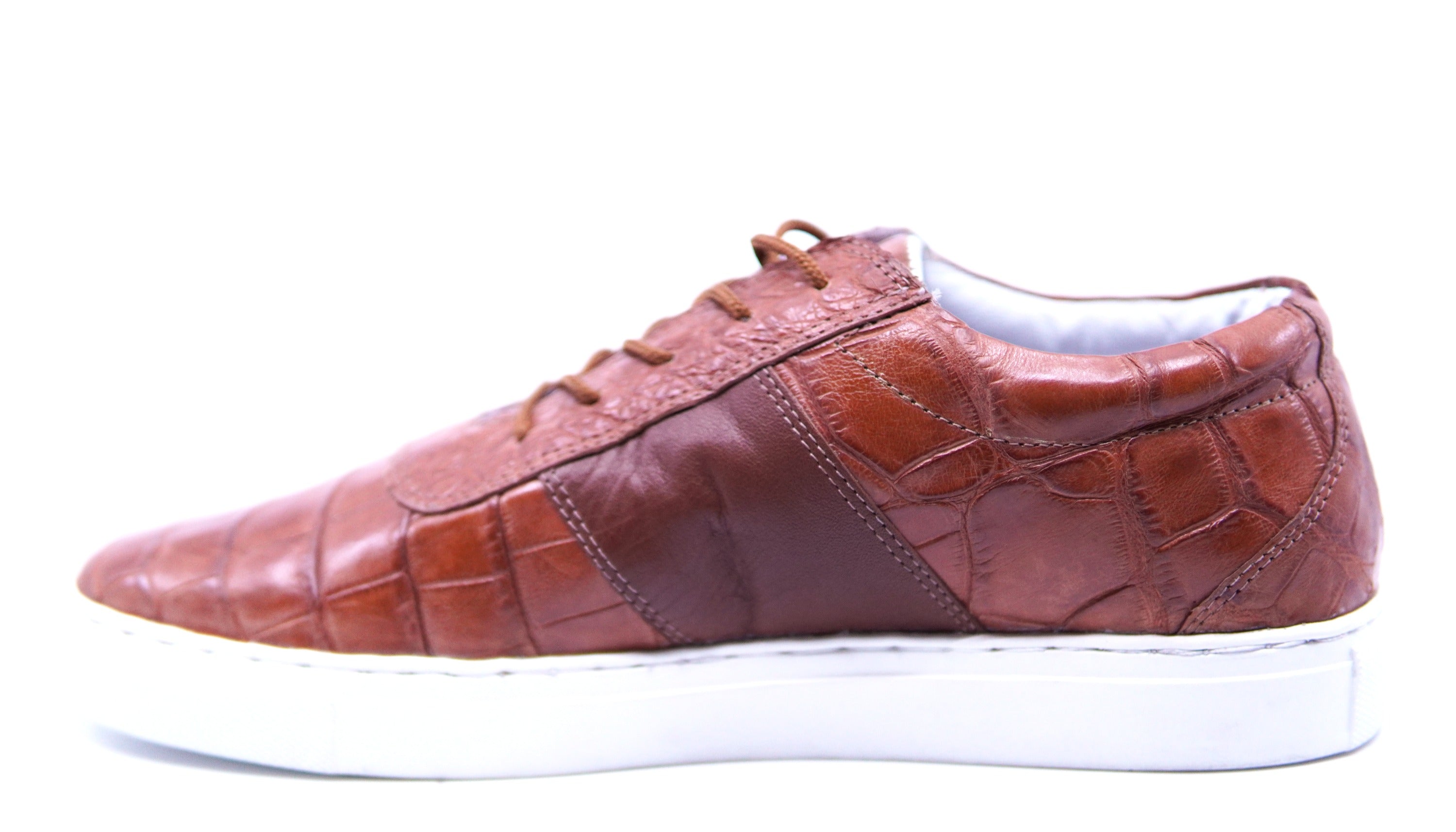 Cognac Alligator Belly Sneakers US 9.5 image 2