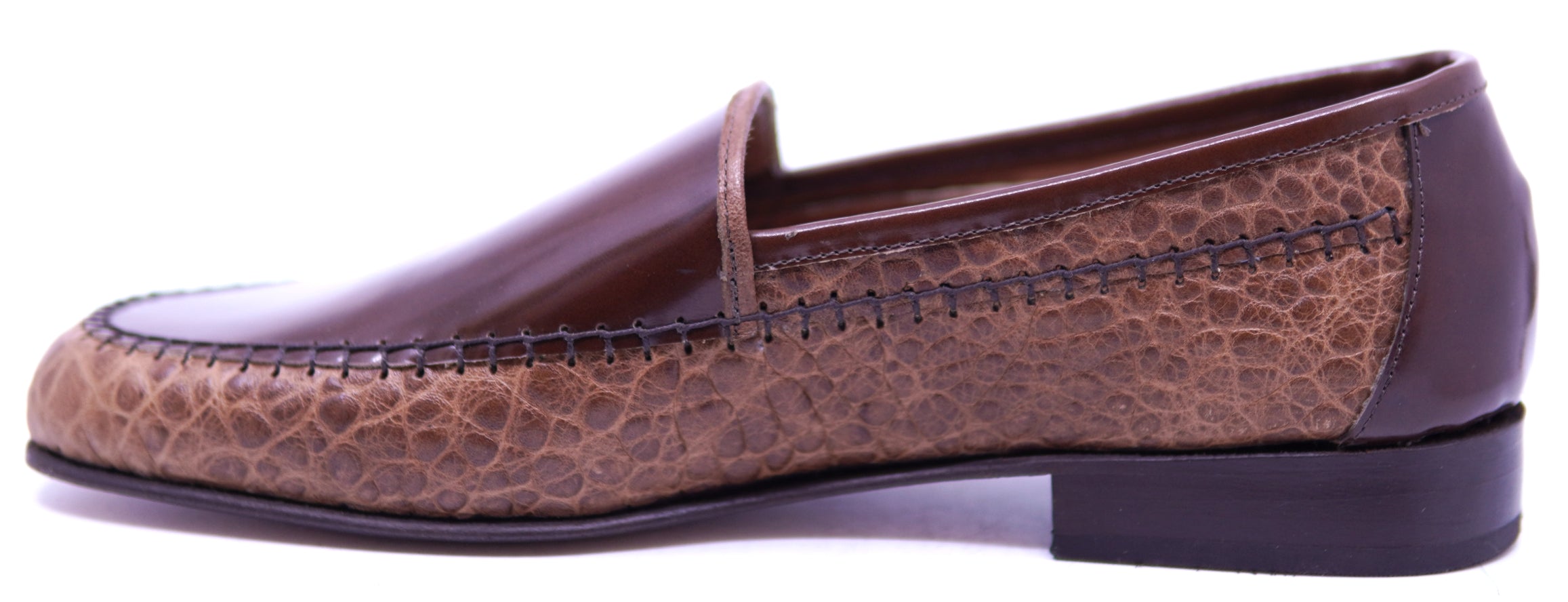 Genuine Leather Textured & Patent Loafer 12-US Men's image 1