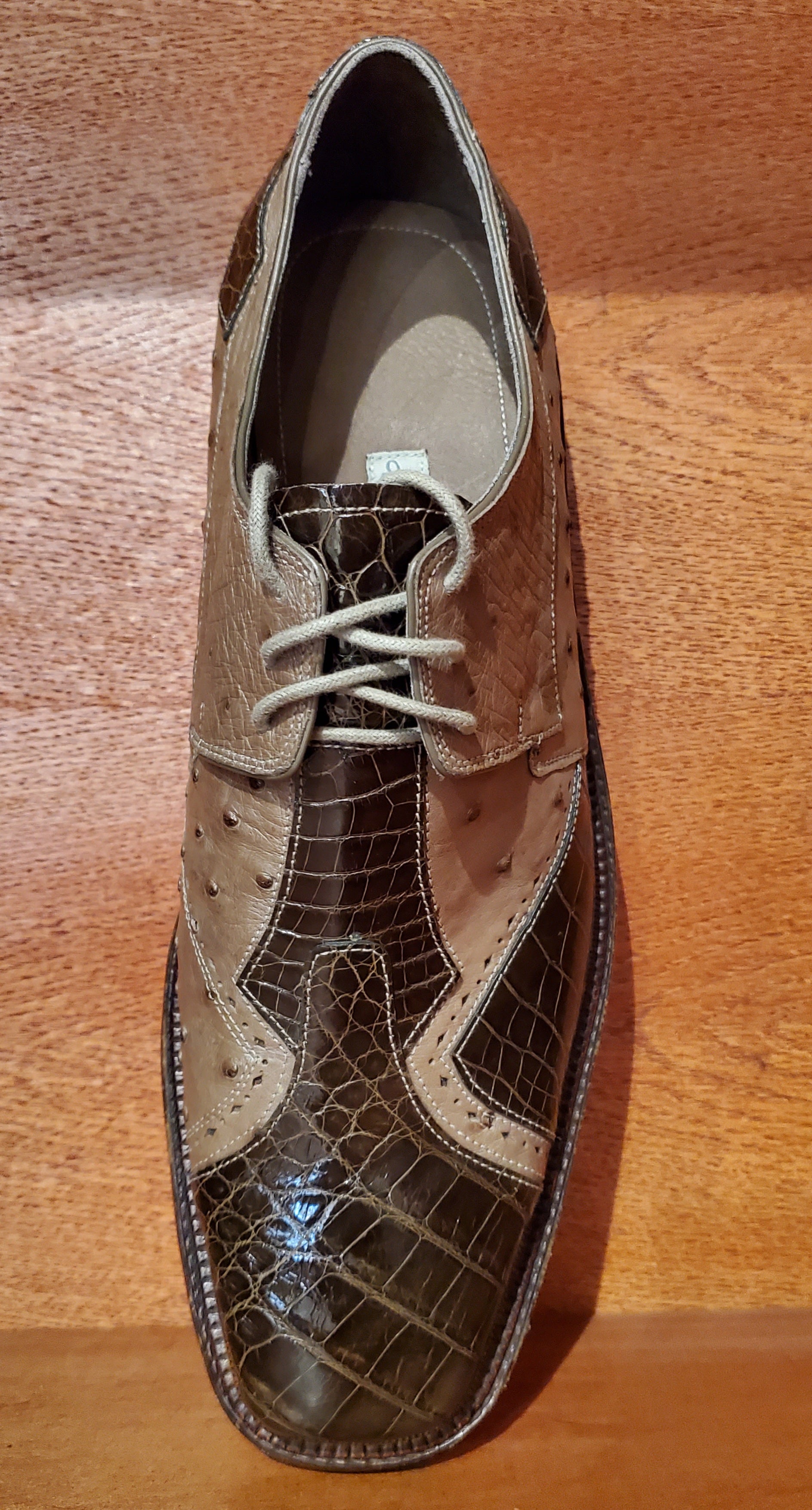 Ostrich and Alligator Dress Shoe US Men's 11.5 image 2