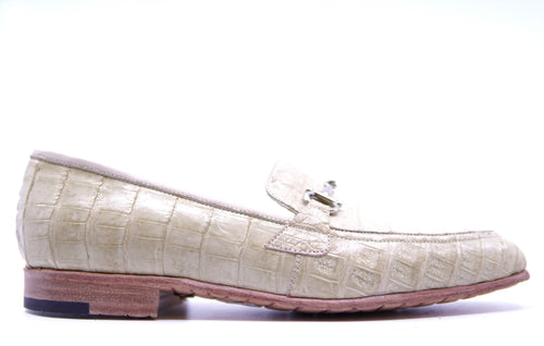 Beige Caiman Belly Loafers US 10 image 0