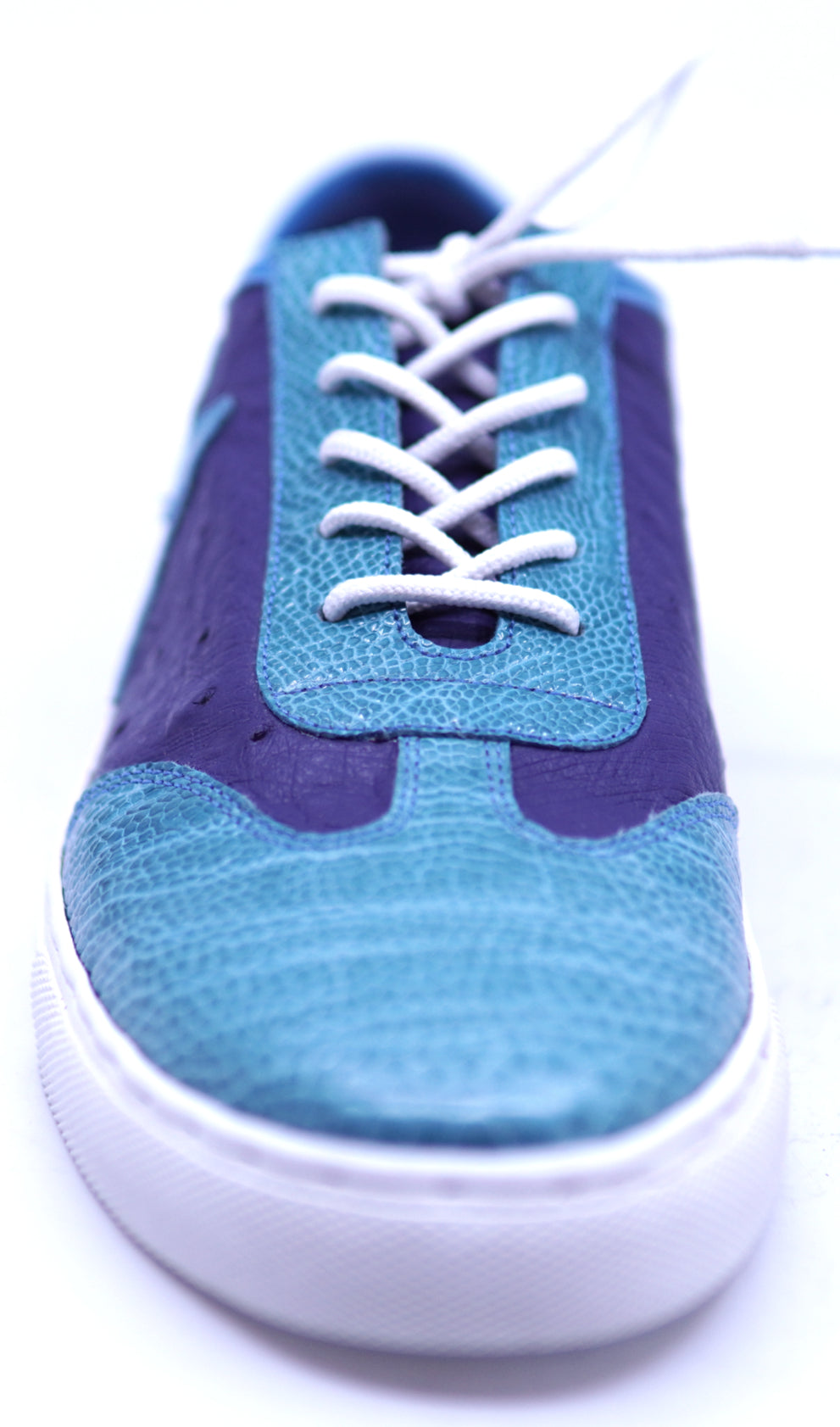 Genuine Purple Ostrich & Turquois Ostrich Leg Sneaker 7-US Women's image 3