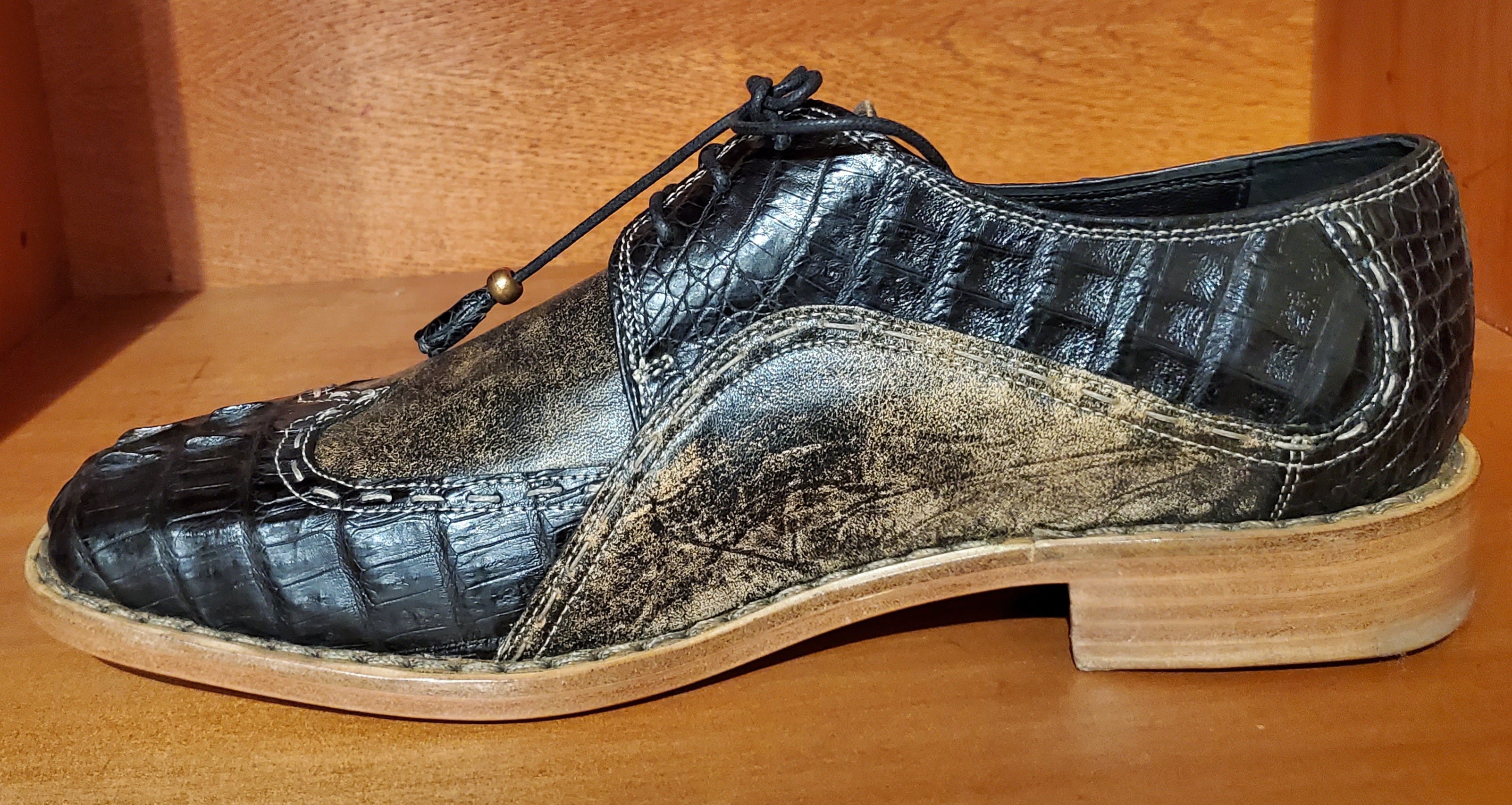 Crocodile & Leather Dress Shoe US Men's 11.5 image 1