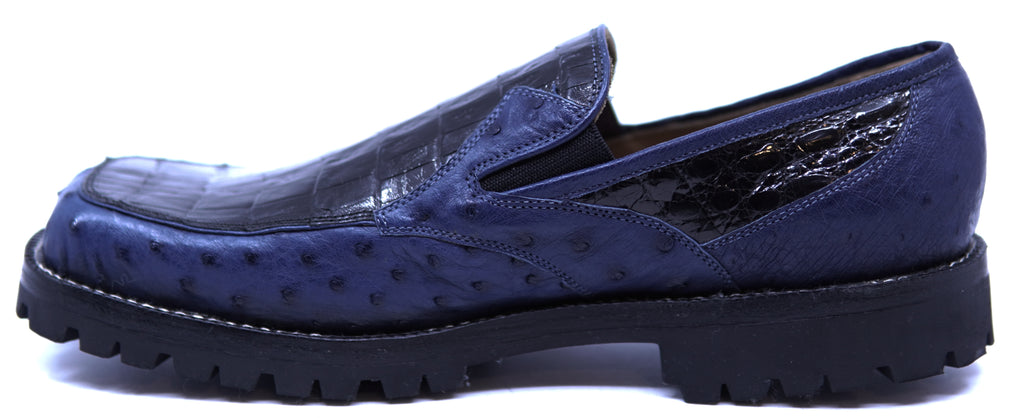 Genuine Ostrich & Alligator Loafer Dress Shoe image 1