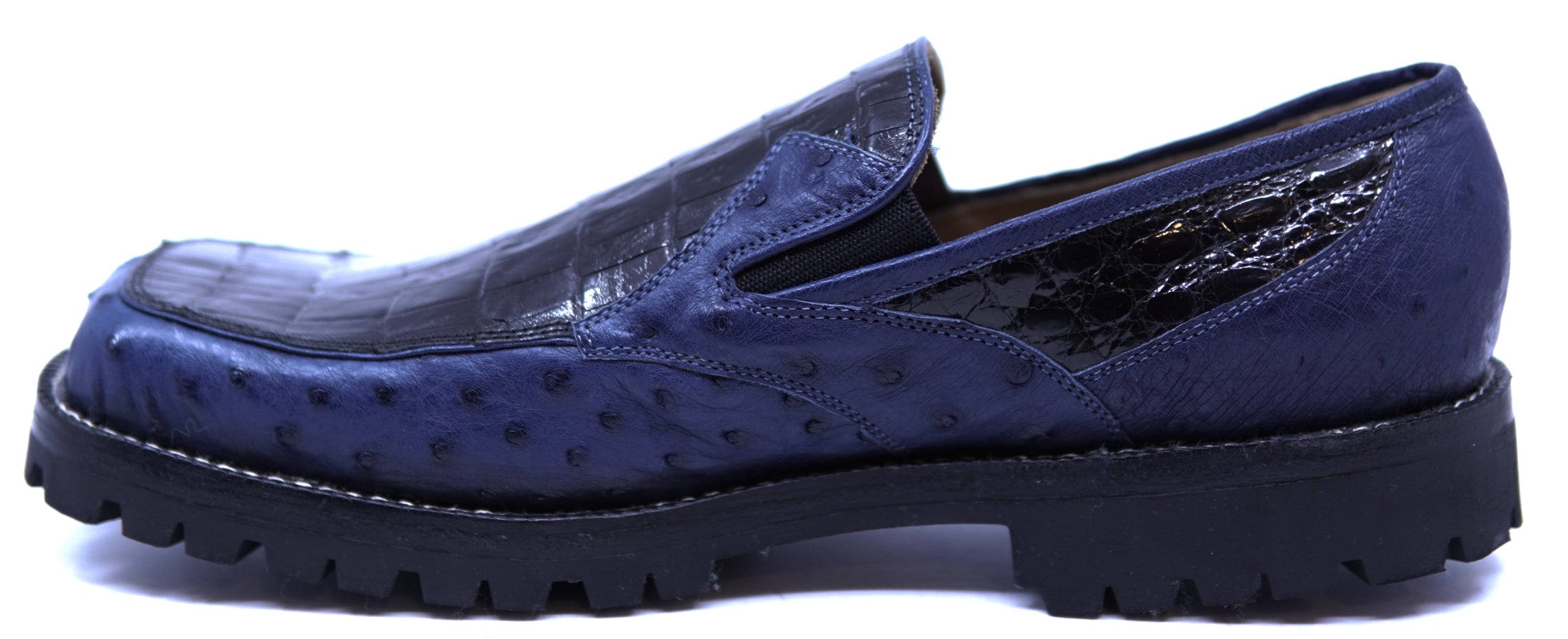 Genuine Ostrich & Alligator Loafer Dress Shoe image 1