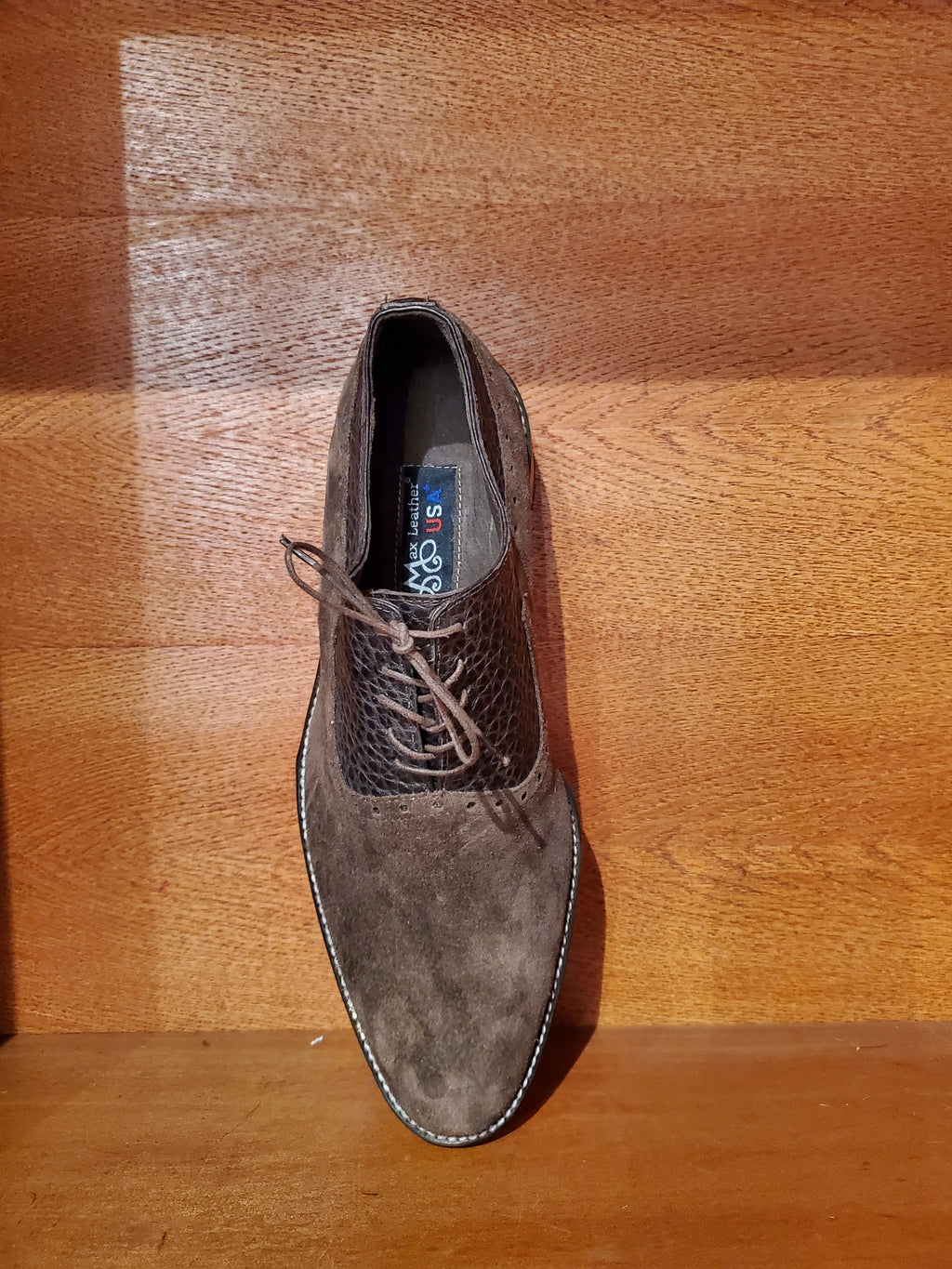 Brown Suede & Leather Dress Shoes US 11 image 2