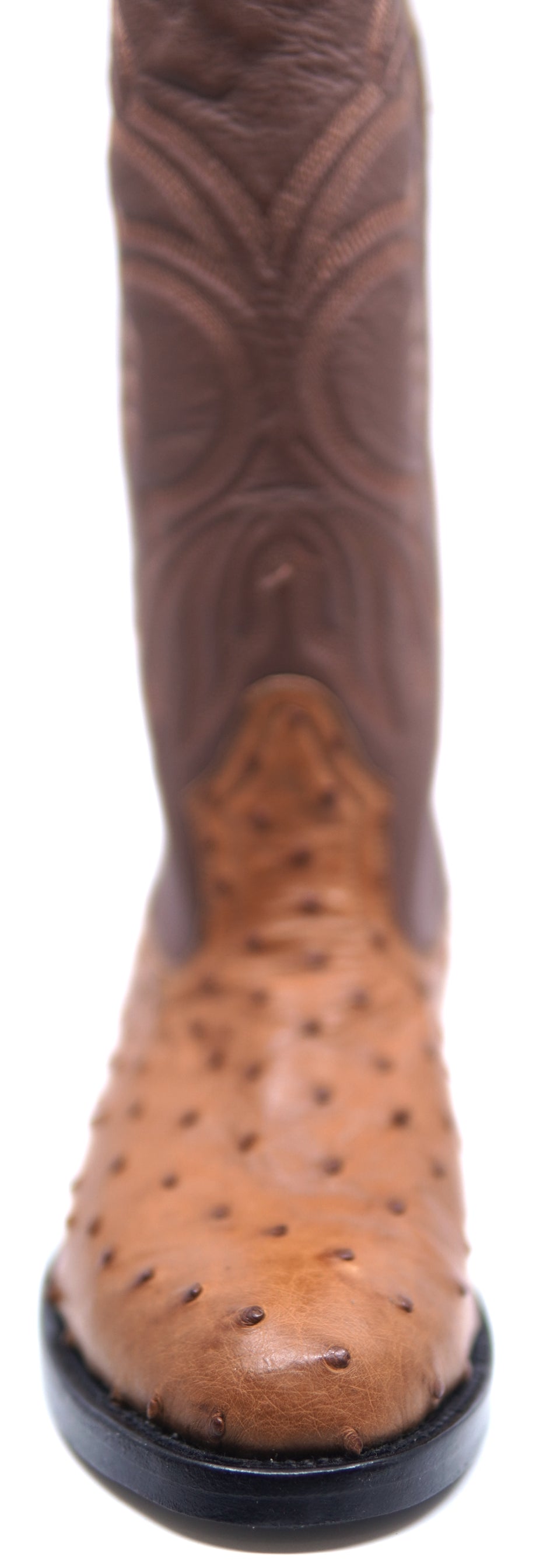 Genuine Cognac Ostrich Cowboy Boots 8D-US Men's 8D image 2
