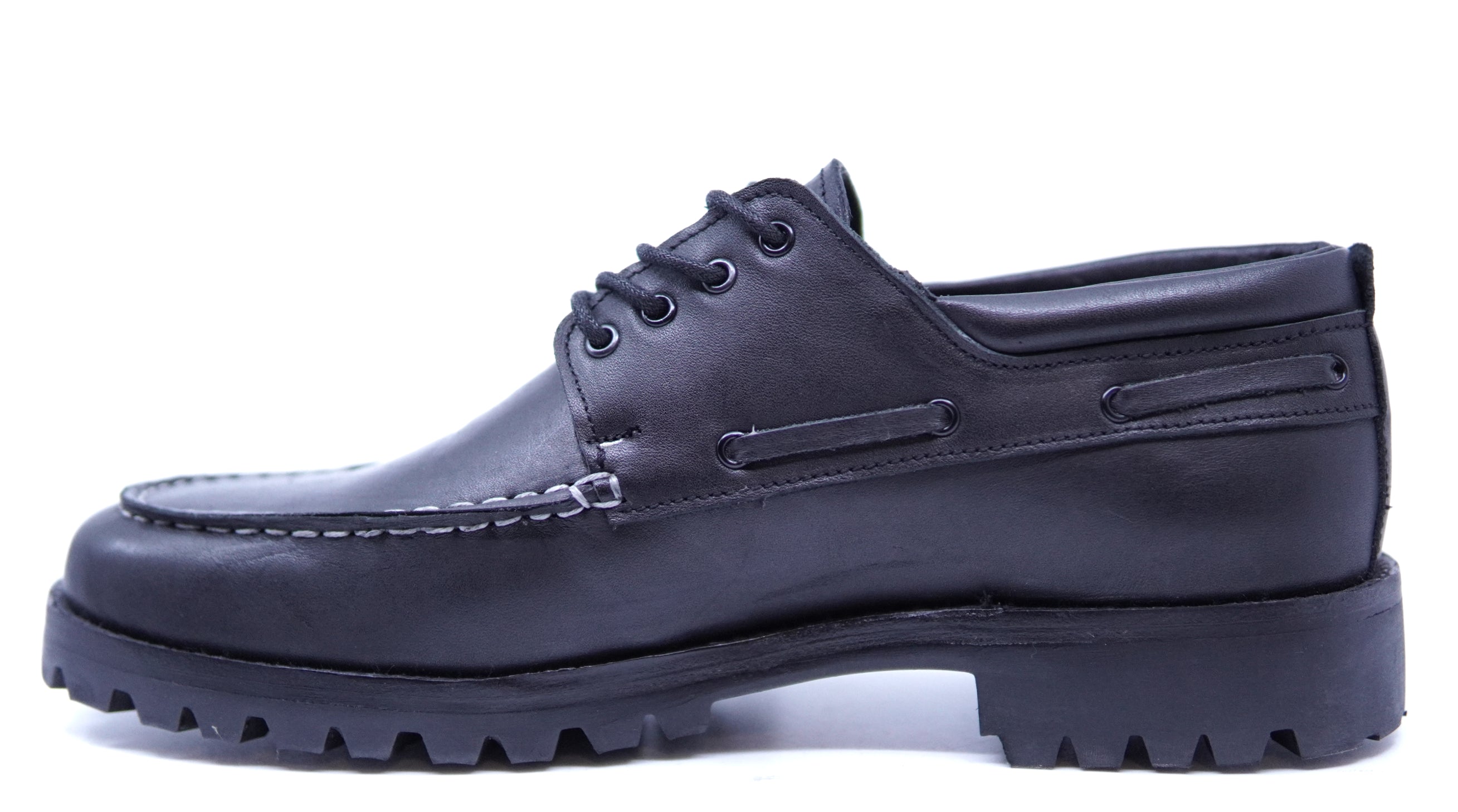 Black Leather Boat Shoe US 10.5 image 3