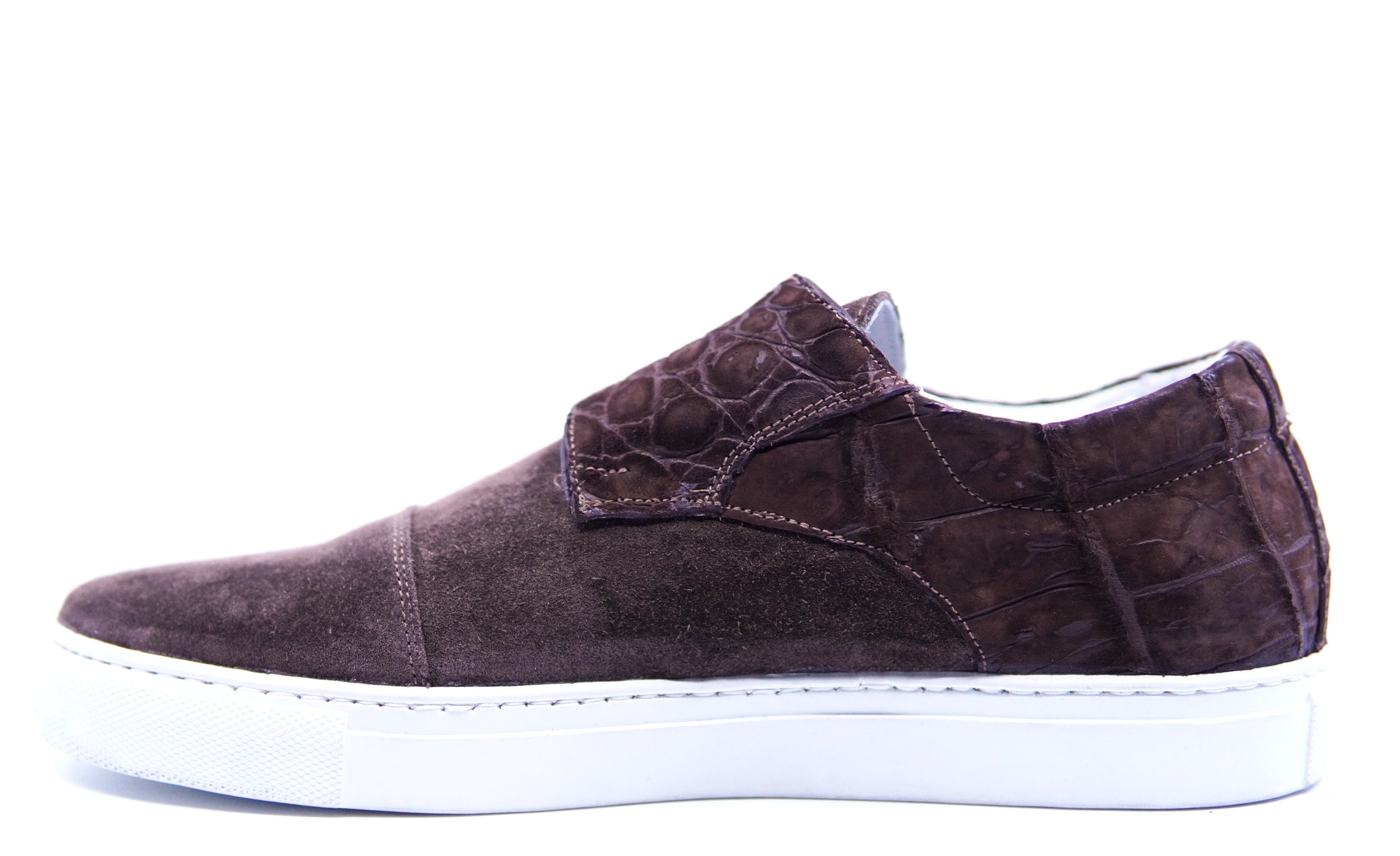 Alligator & Suede Monk Strap Sneaker US 9 image 2