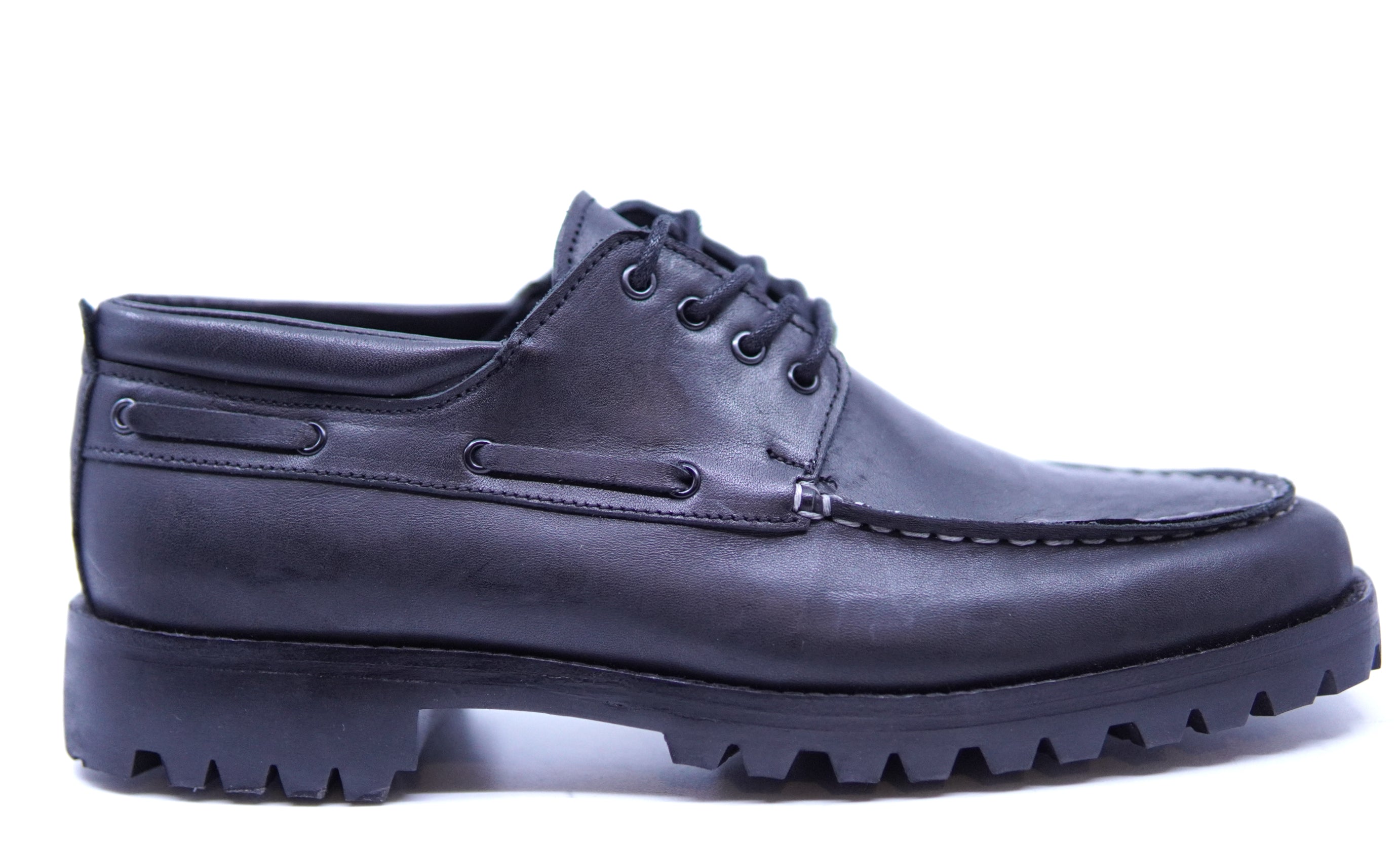 Black Leather Boat Shoe US 10.5 image 0
