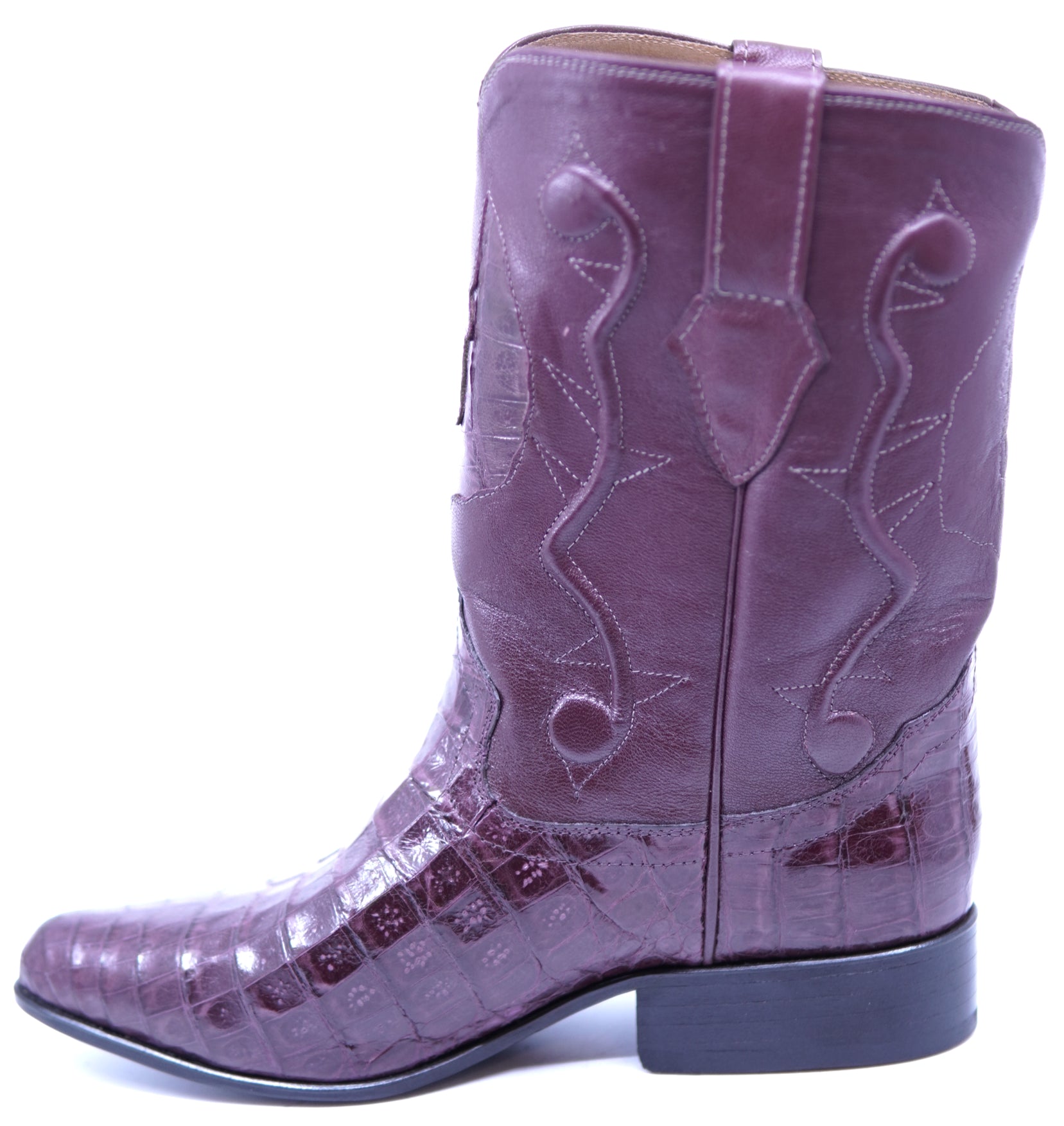 Genuine Caiman Belly Roper Boots 7EE-US Women's image 1