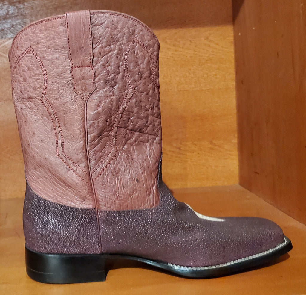 Stingray & Ostrich Square Toe Western Boot Us Men's 10.5 image 0