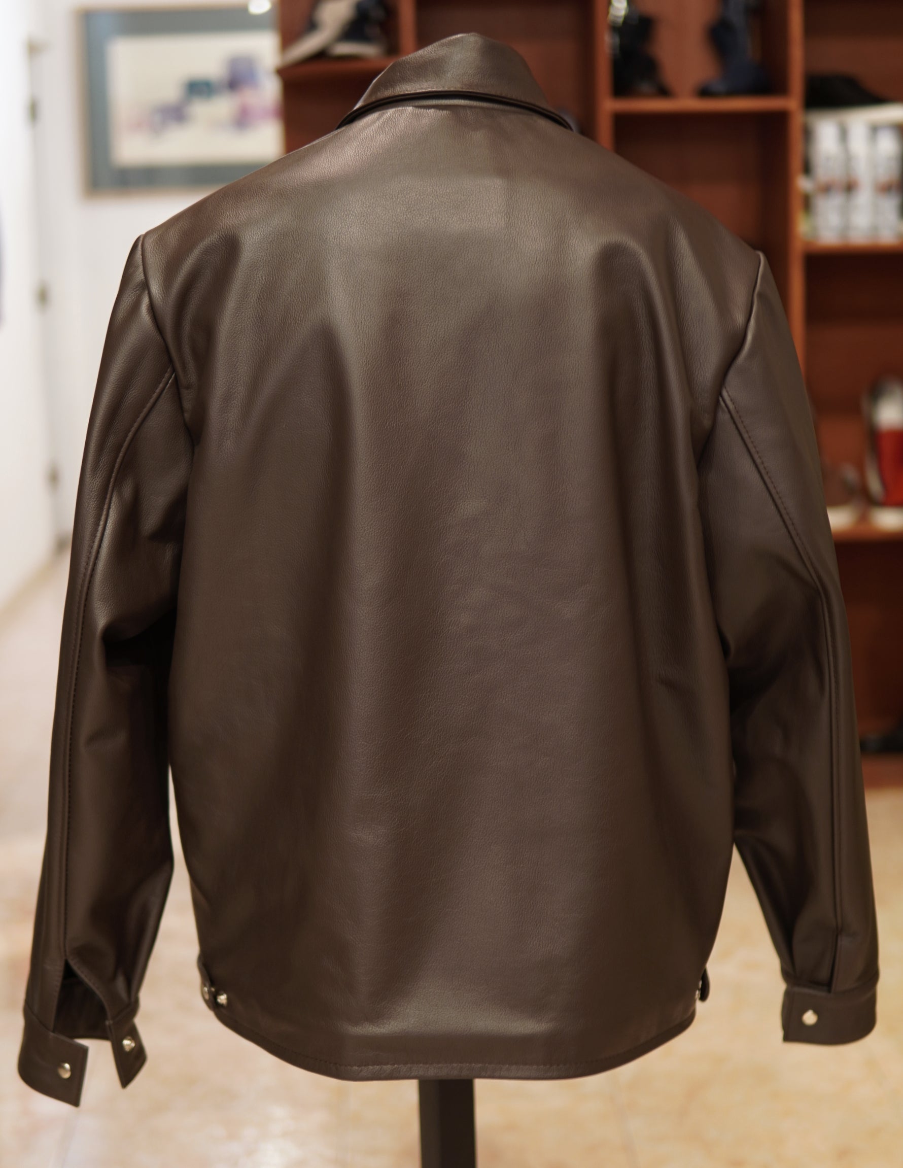 Brown Leather Jacket US Men's XL image 1