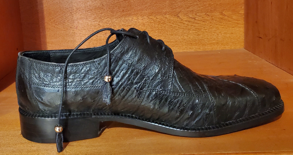 Black Ostrich Dress Shoe US Men's 11.5 image 0