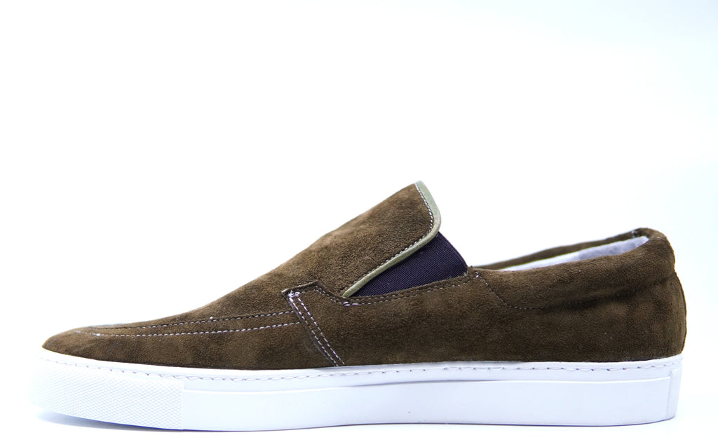 Olive Suede Slip On Sneaker US Men's 11 image 2