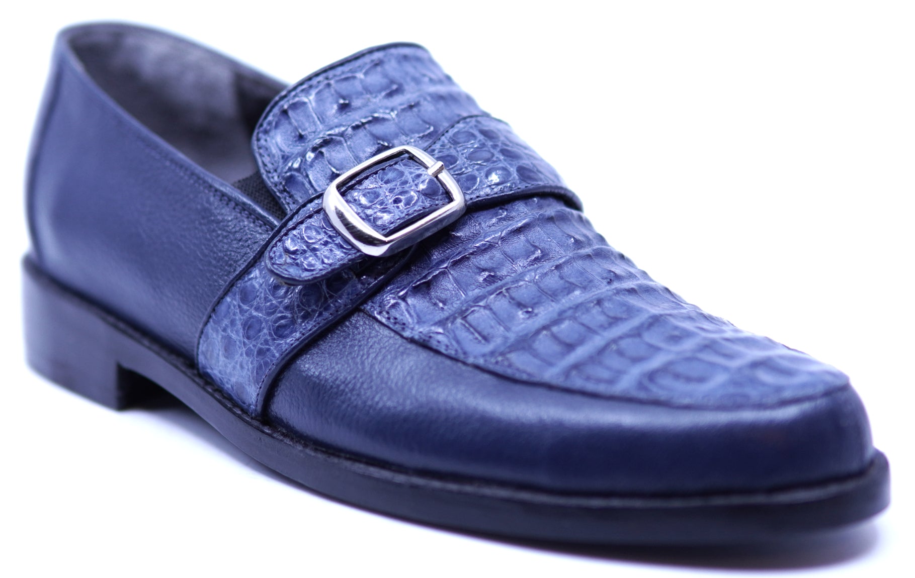 Genuine Hornback Crocodile & Leather Loafer Dress Shoe image 2