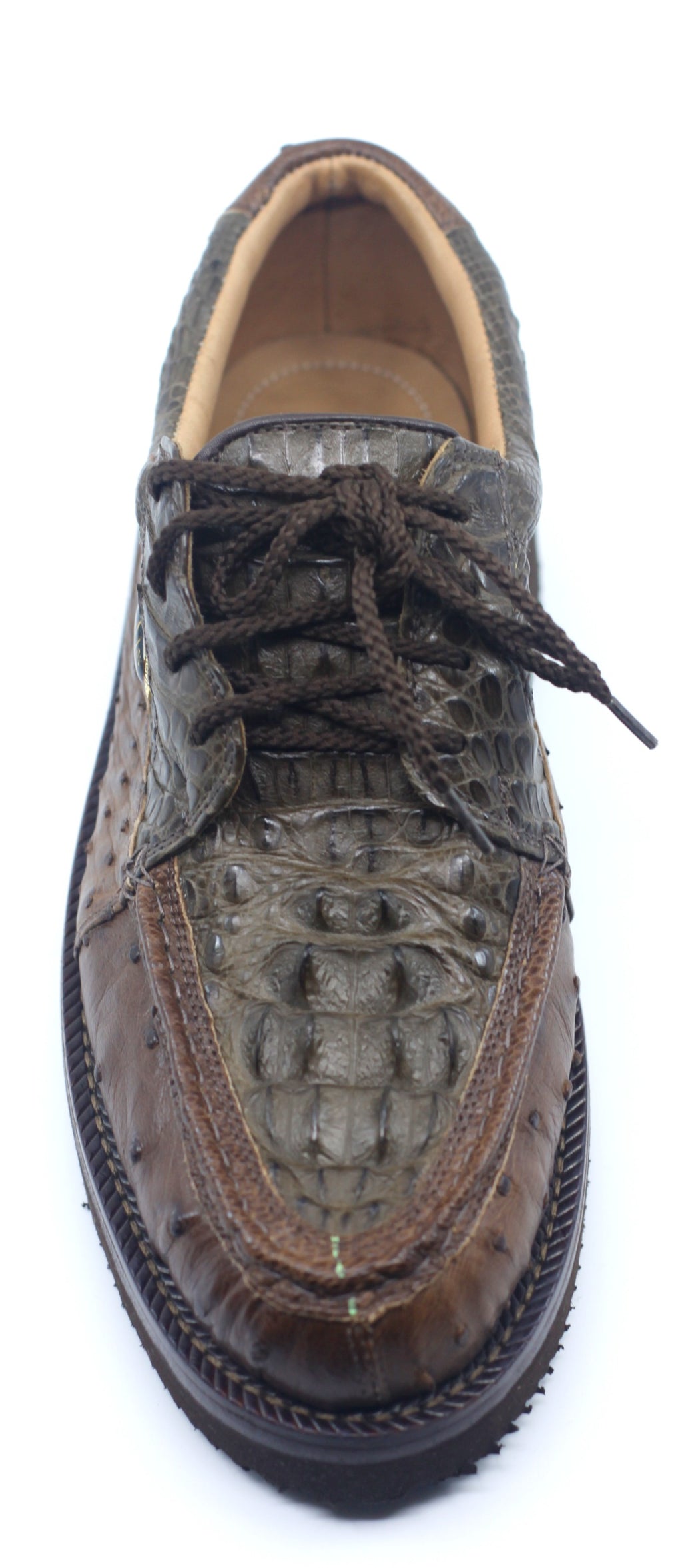 Hornback Caiman and Ostrich Soft Sole US Men's 8 image 1
