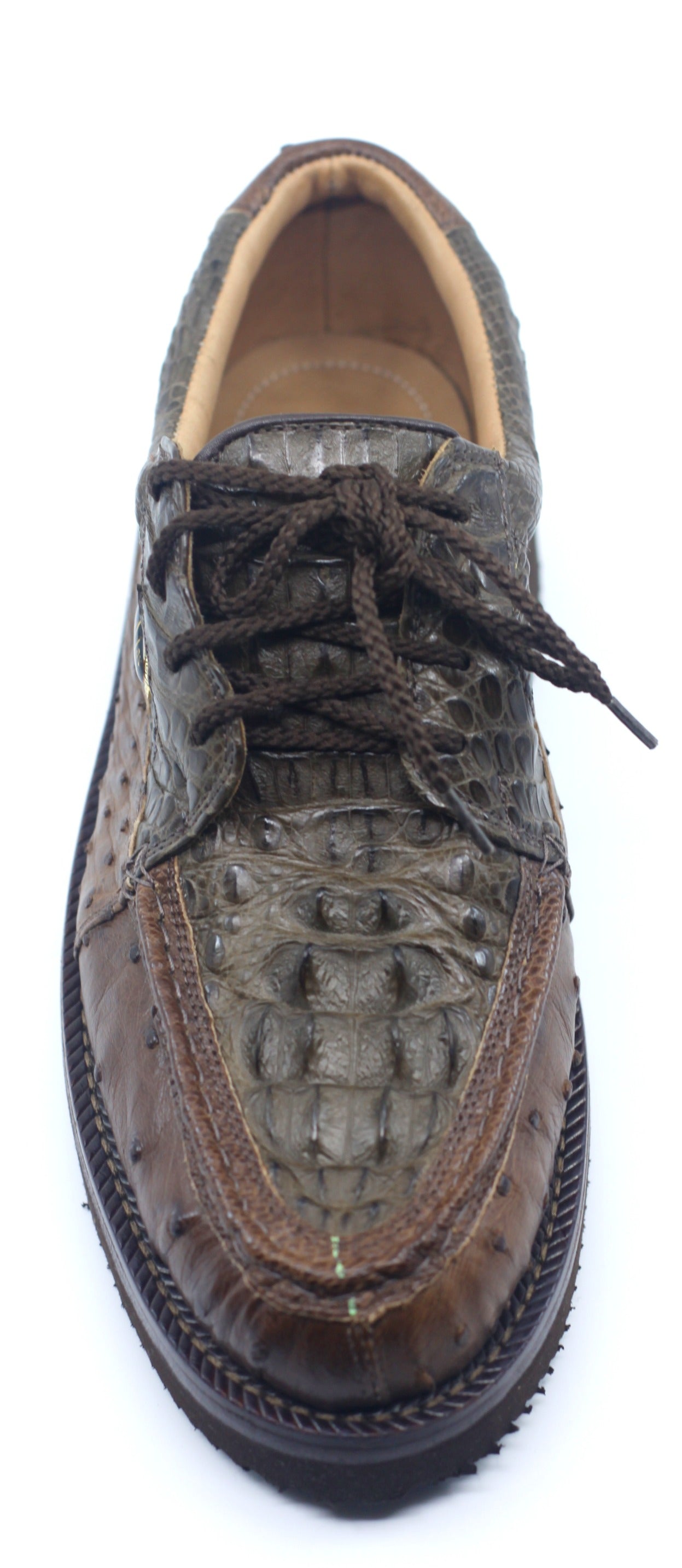 Hornback Caiman and Ostrich Soft Sole US Men's 8 image 1