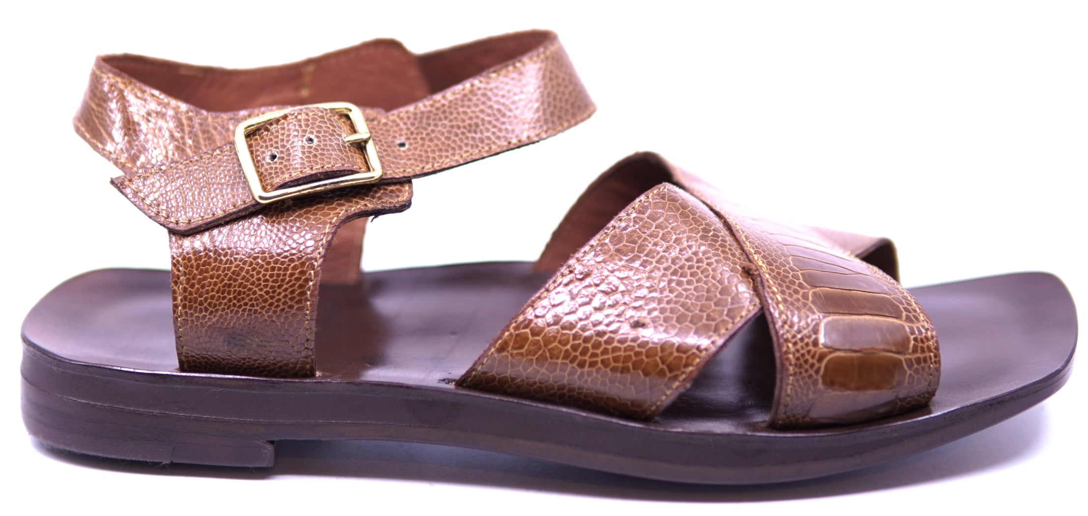 Genuine Unisex Ostrich Leg Sandals image 0