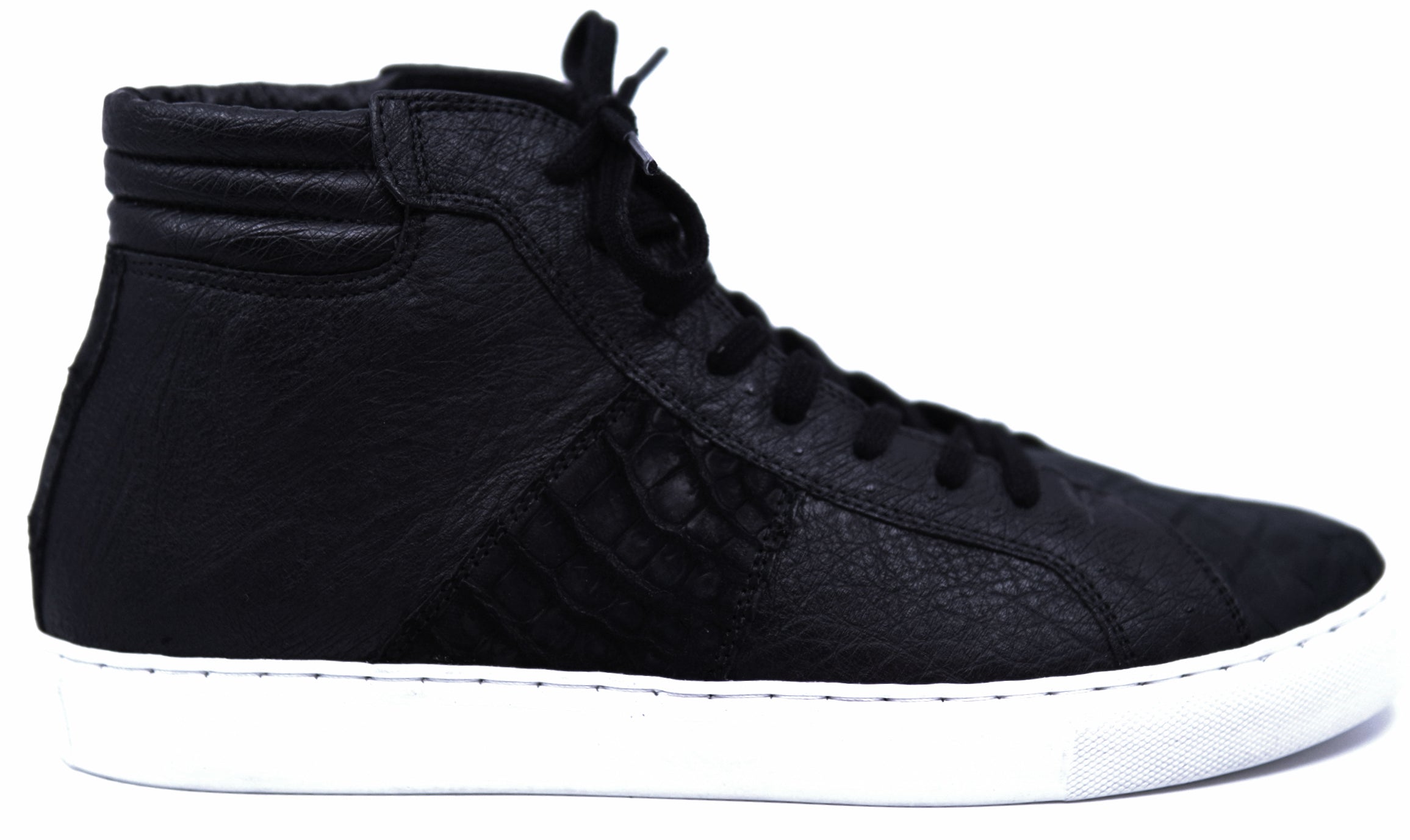 Suede Alligator & Leather High Top Sneaker image 0