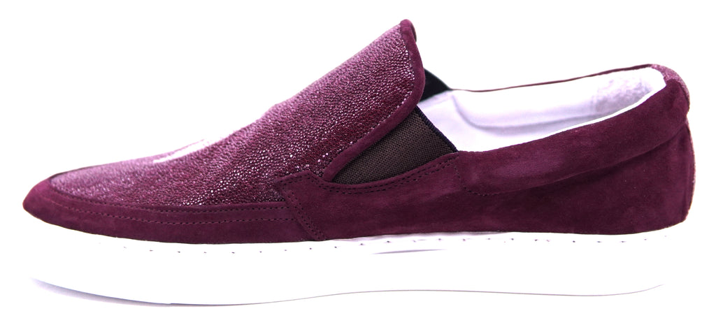 Stingray & Suede Slip-On Sneakers image 1