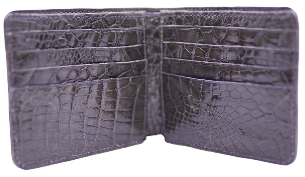 Genuine Glossy Brown Alligator Wallet image 2