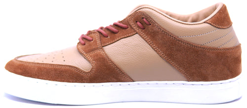 Beige Leather & Cognac Suede Sneaker image 1