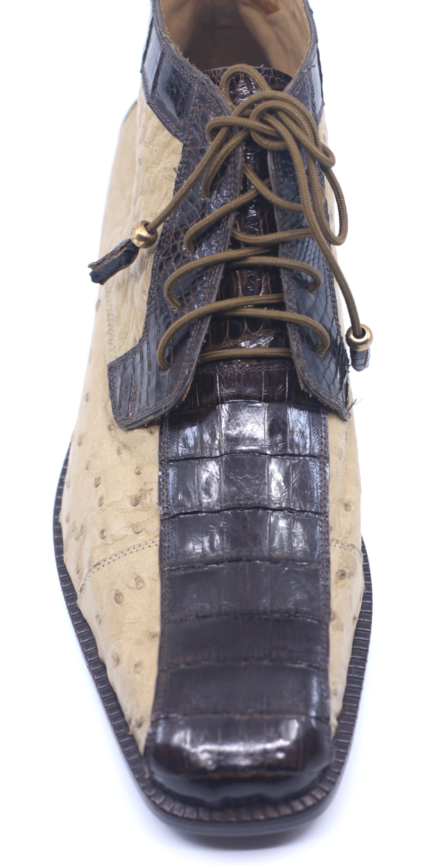 Ostrich and Crocodile Men's Dress Boot US 10.5 image 1