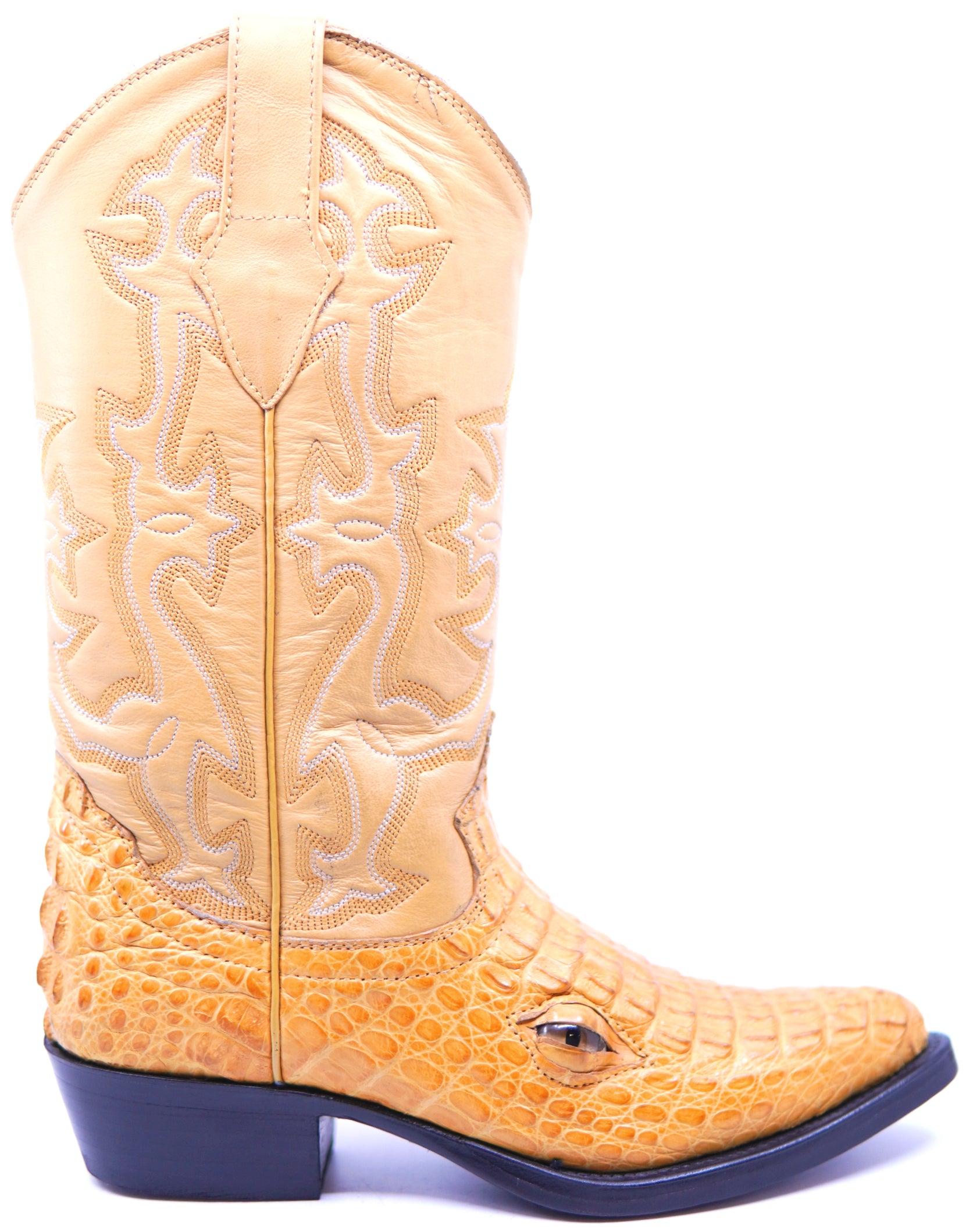 Crocodile Cowboy Boots With Eyes image 0