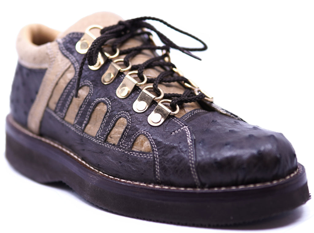 Dark Brown & Oryx Ostrich Sneakers 6.5-US Mens image 2