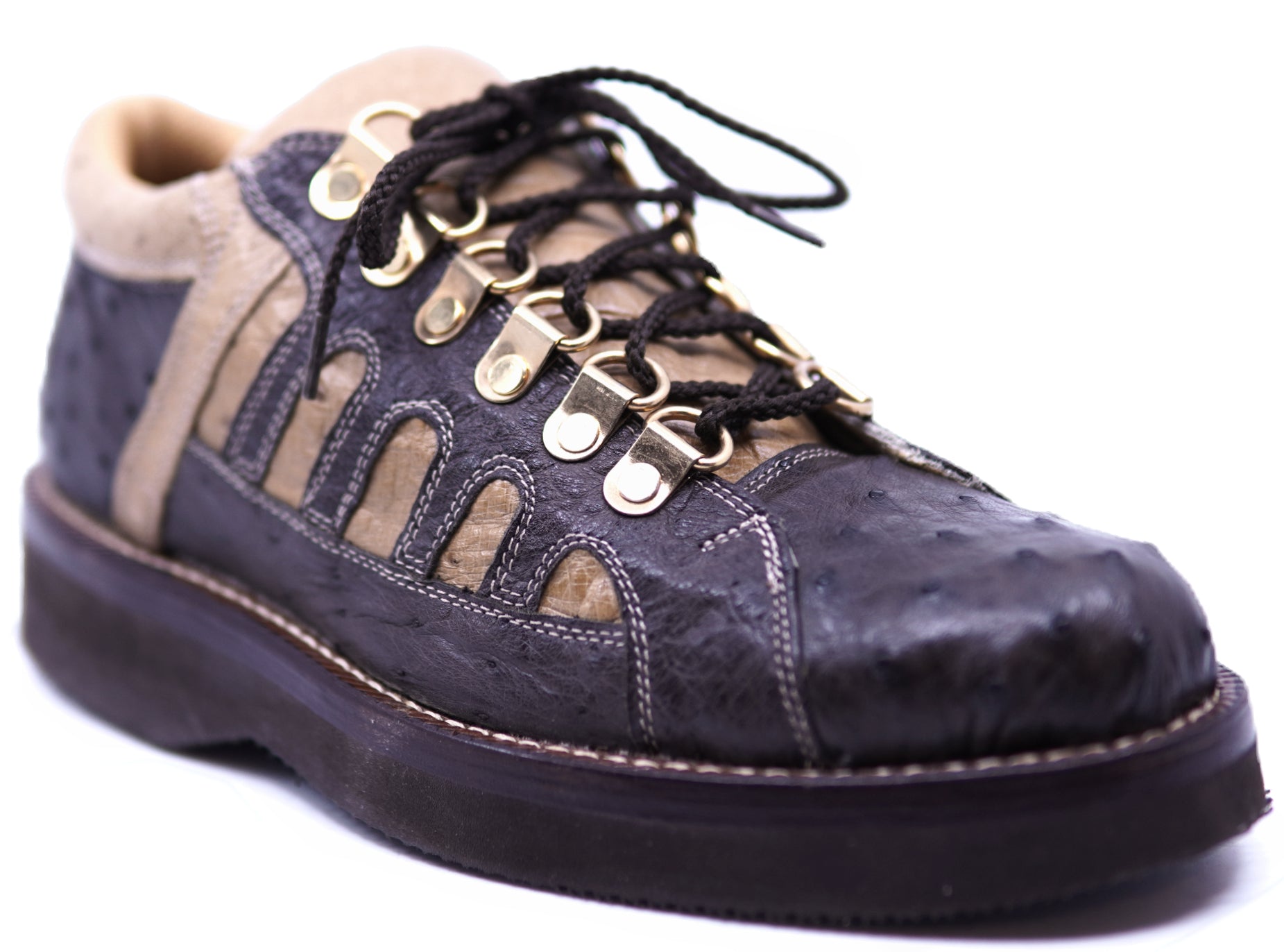 Dark Brown & Oryx Ostrich Sneakers 6.5-US Mens image 2