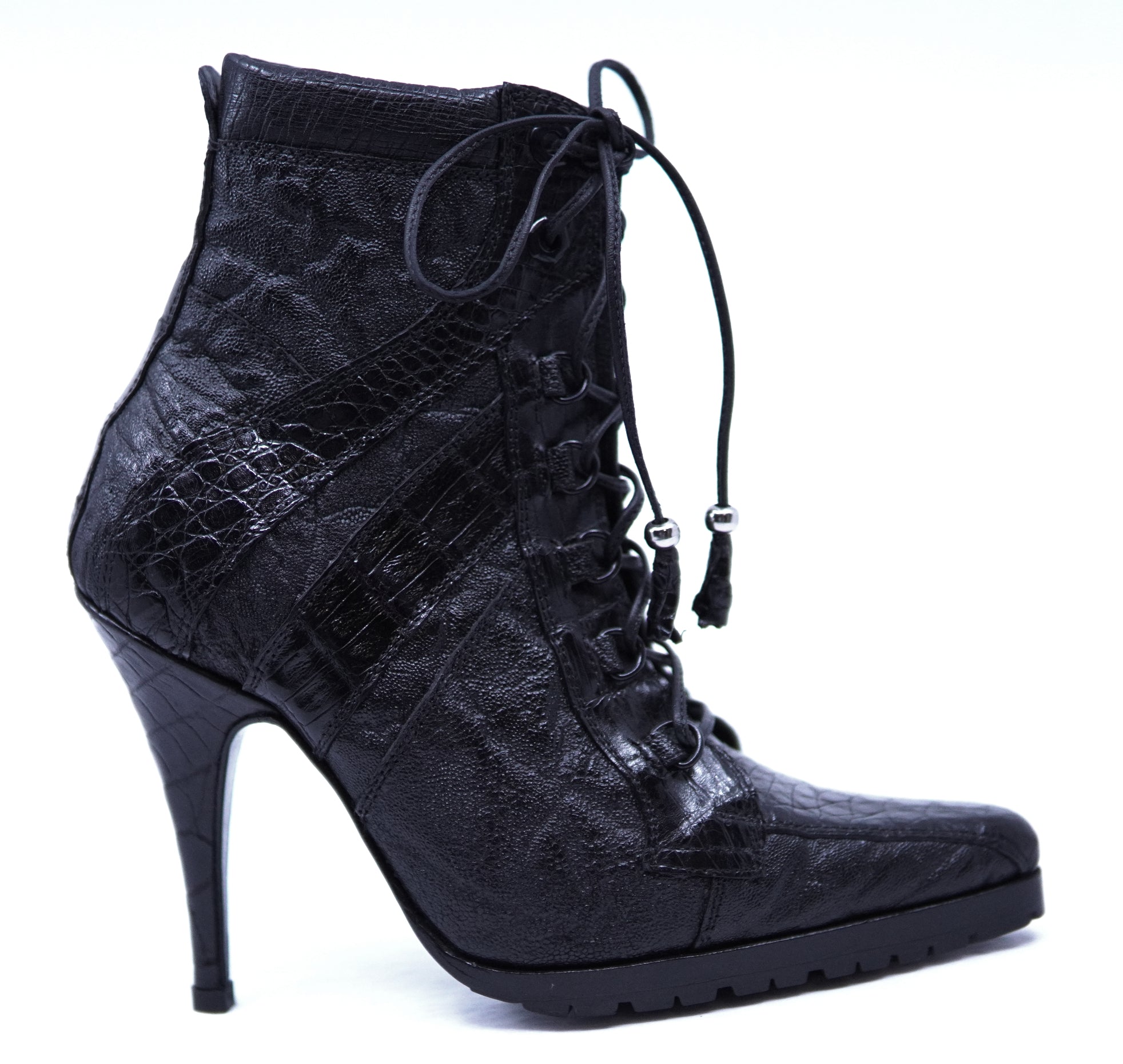 Crocodile and Elephant Textured Heel image 0