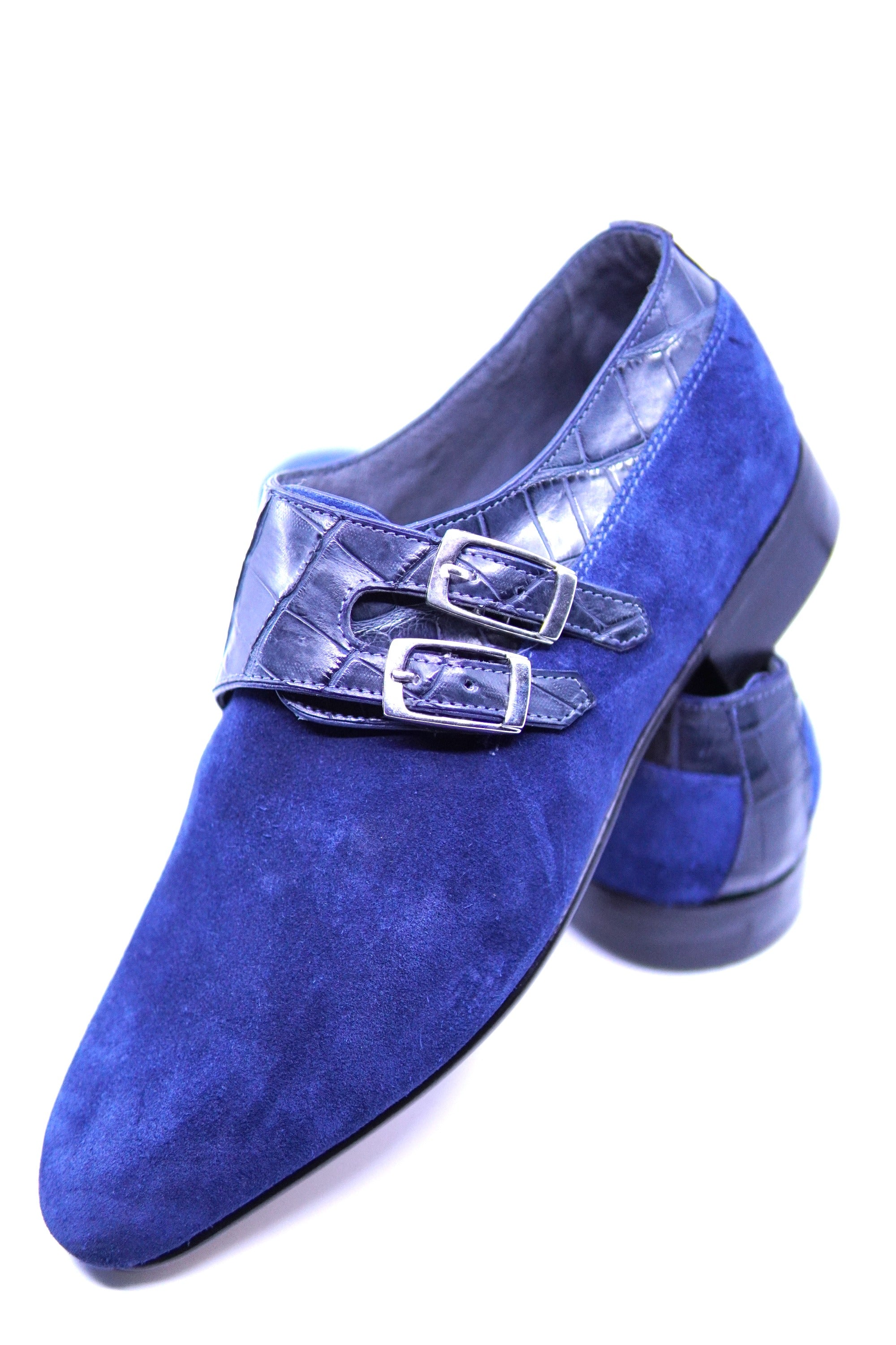 Suede & Alligator Double Monk Strap US Men's 12 image 3