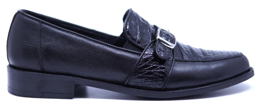 Genuine Crocodile & Leather Loafer Dress Shoe 12-US Men's image 0