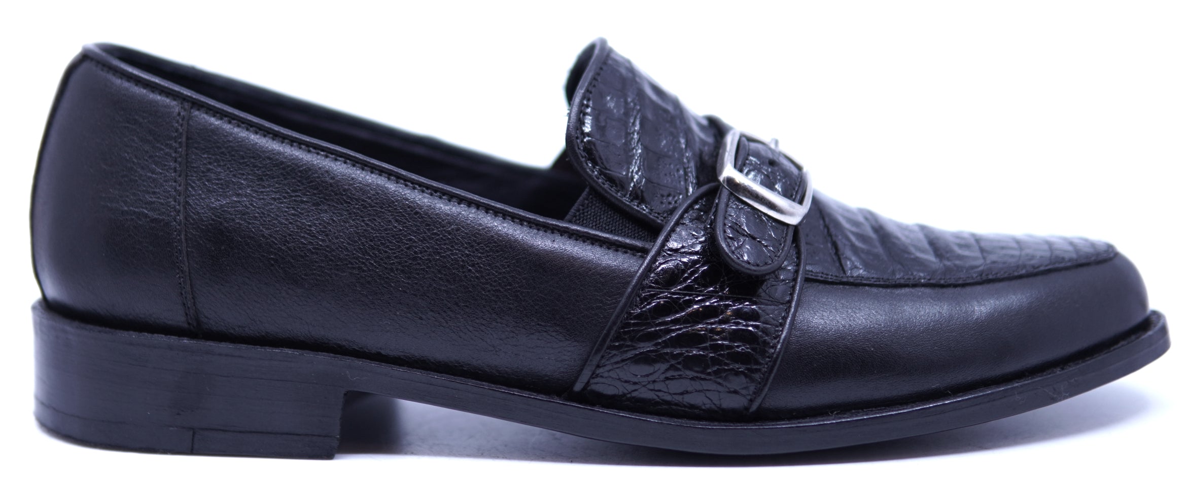 Genuine Crocodile & Leather Loafer Dress Shoe 12-US Men's image 0
