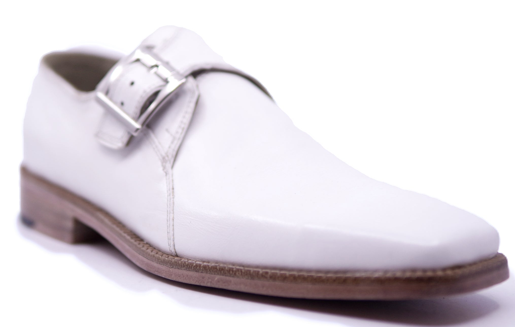 Genuine Full White Leather Dress Shoe image 2
